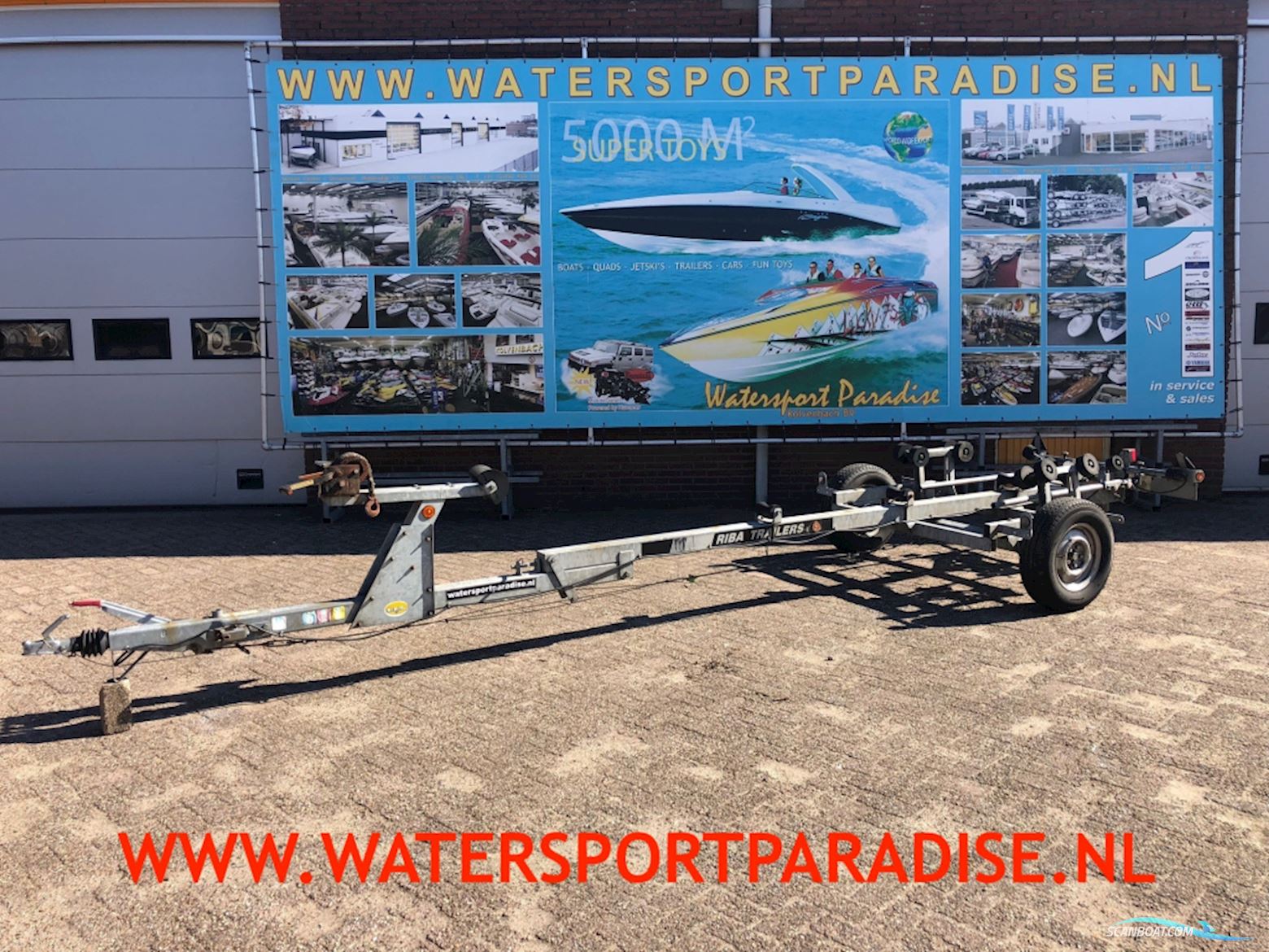 Riba Stallingstrailer 1-Asser Båttrailer 2024, Holland