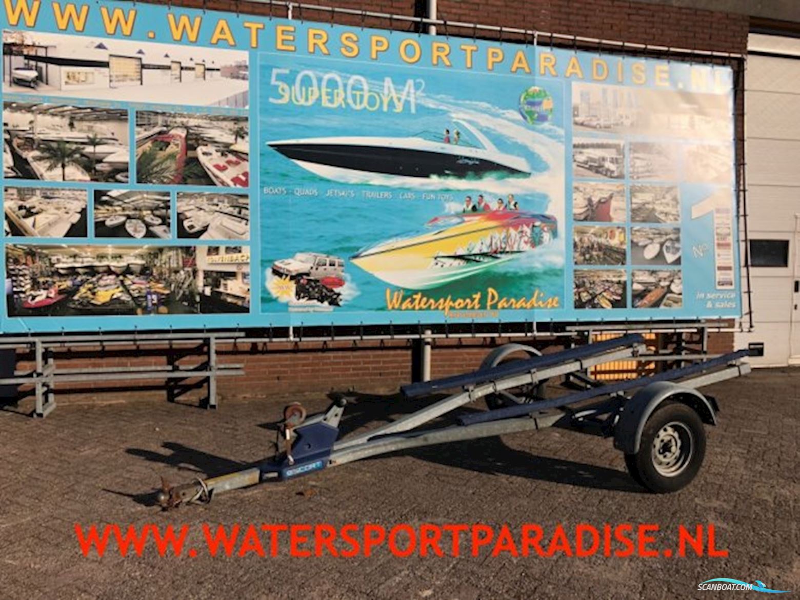 Stallingstrailer Ongeremd 1-Asser Escort Boat Equipment 2024, The Netherlands