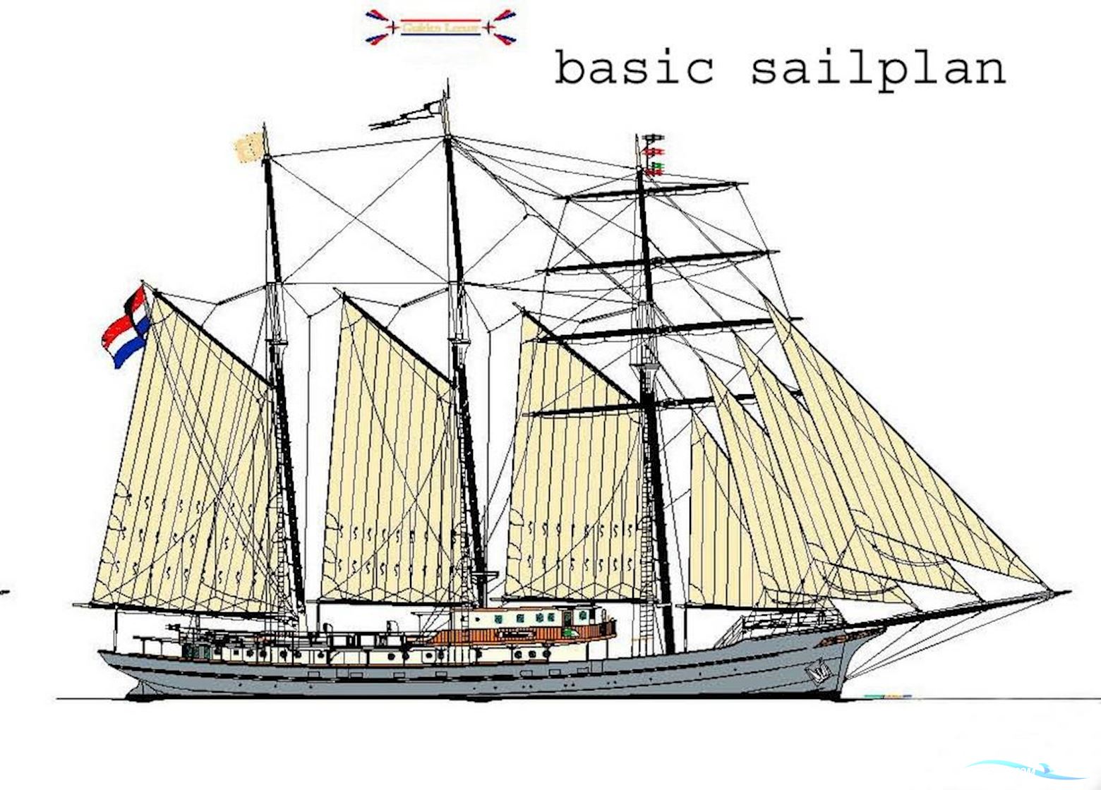 Royal Tallship 3-Mast Sail Schooner