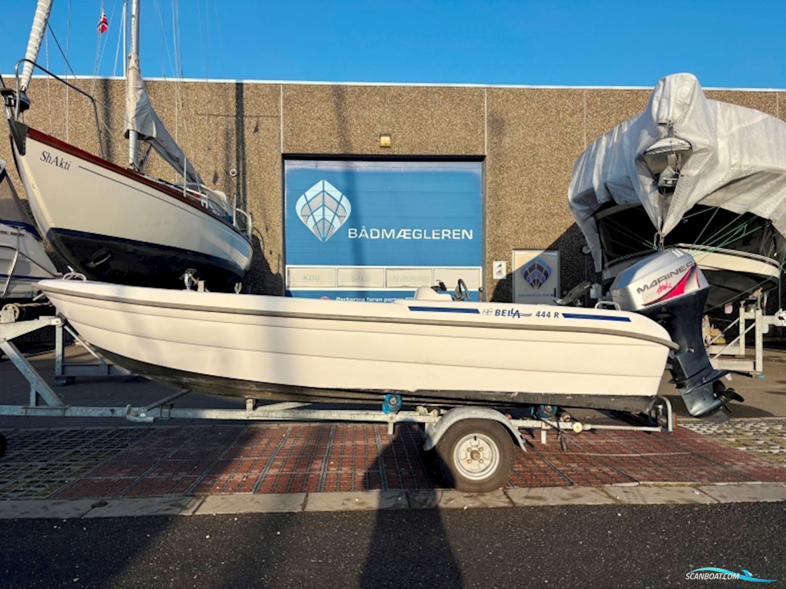 Bella 444 R Styrepultsbåd Boatengine 1995, with Mariner engine, Denmark