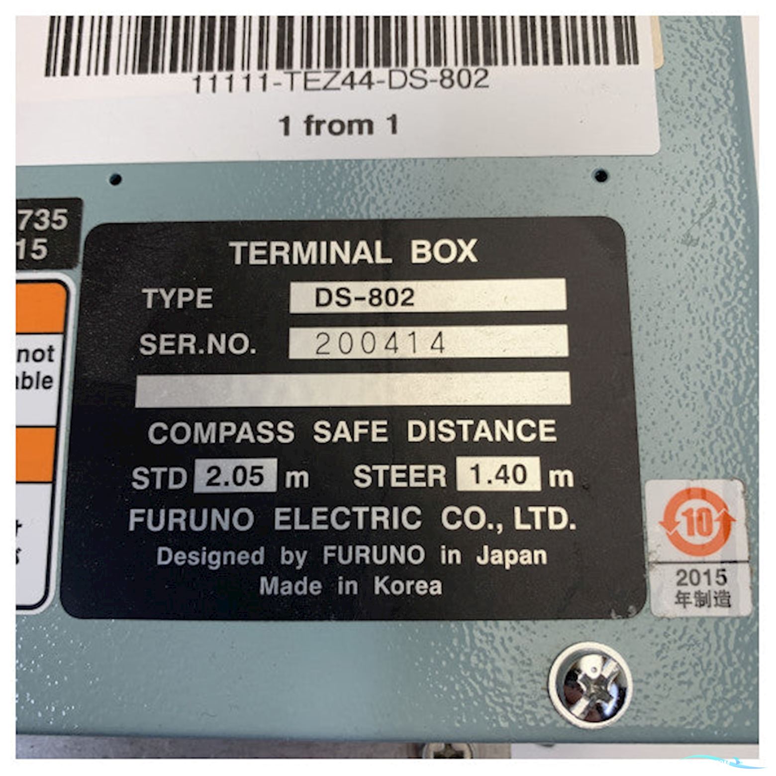 Furuno DS-802 Terminal Box For DS-80 Speedlog