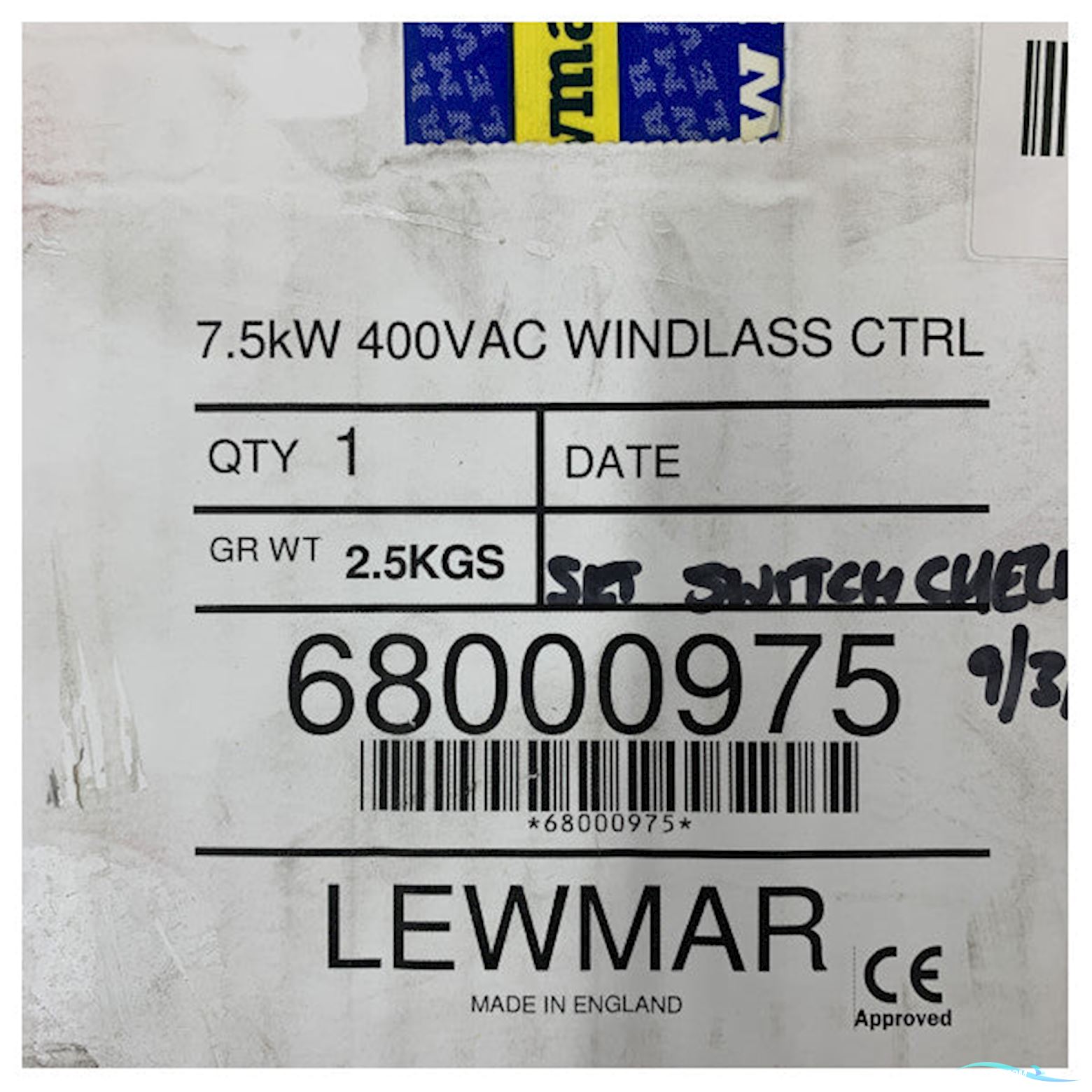 Lewmar AC Windlass Control Box 400V 7.5kW Marine Electrical Box - 68000975