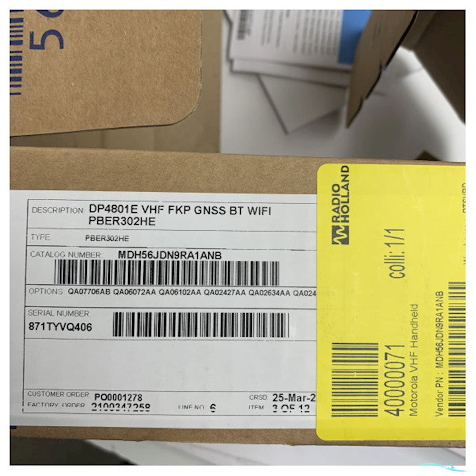 Motorola DP4801EB VHF Handheld Marine Radio with GPS, Bluetooth, WiFi - Waterproof  DMR UHF - MDH56JDN9RA1ANB