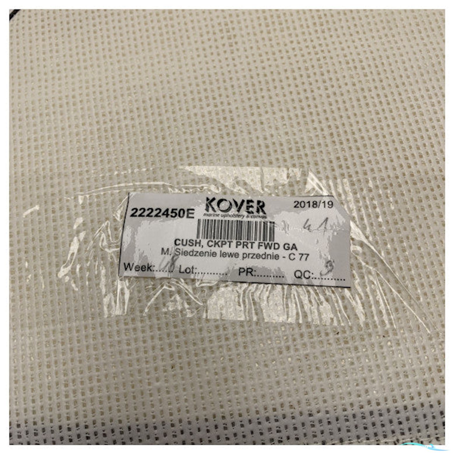 Uttern C77 Portside Cockpit Seat Cushion Antracite - 2222450E