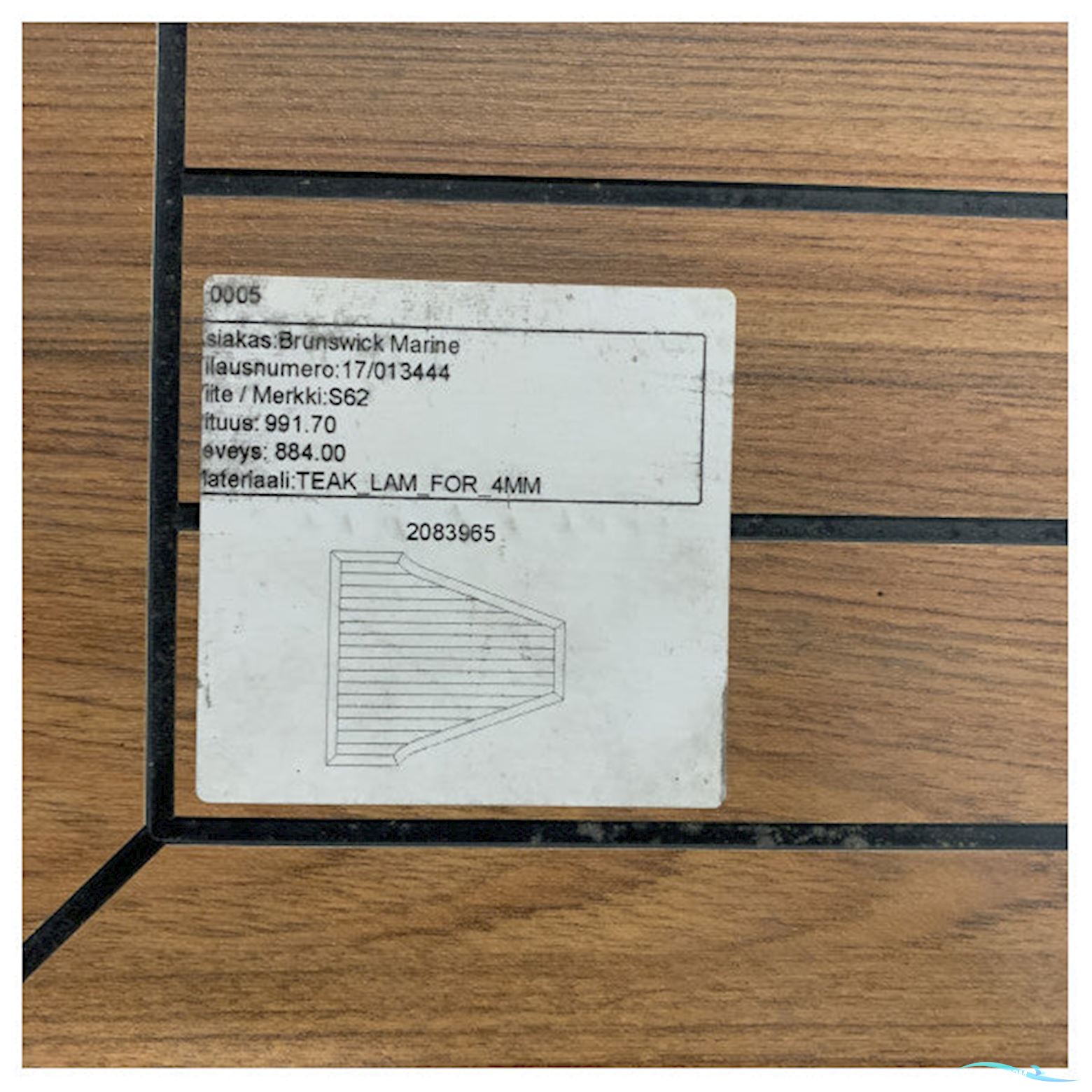 Uttern S62 Bow Side Teak Laminated Floor Kit 4 mm - 2083965