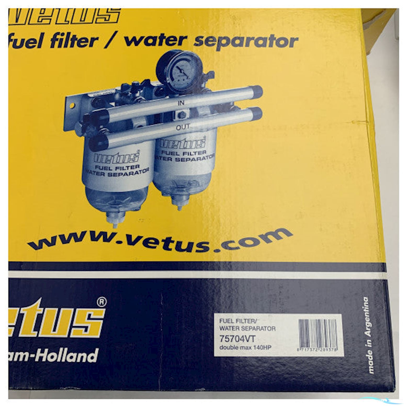 Vetus Dual Marine Fuel Filter And Water Separator 75704VT - 190L / 10 Micron