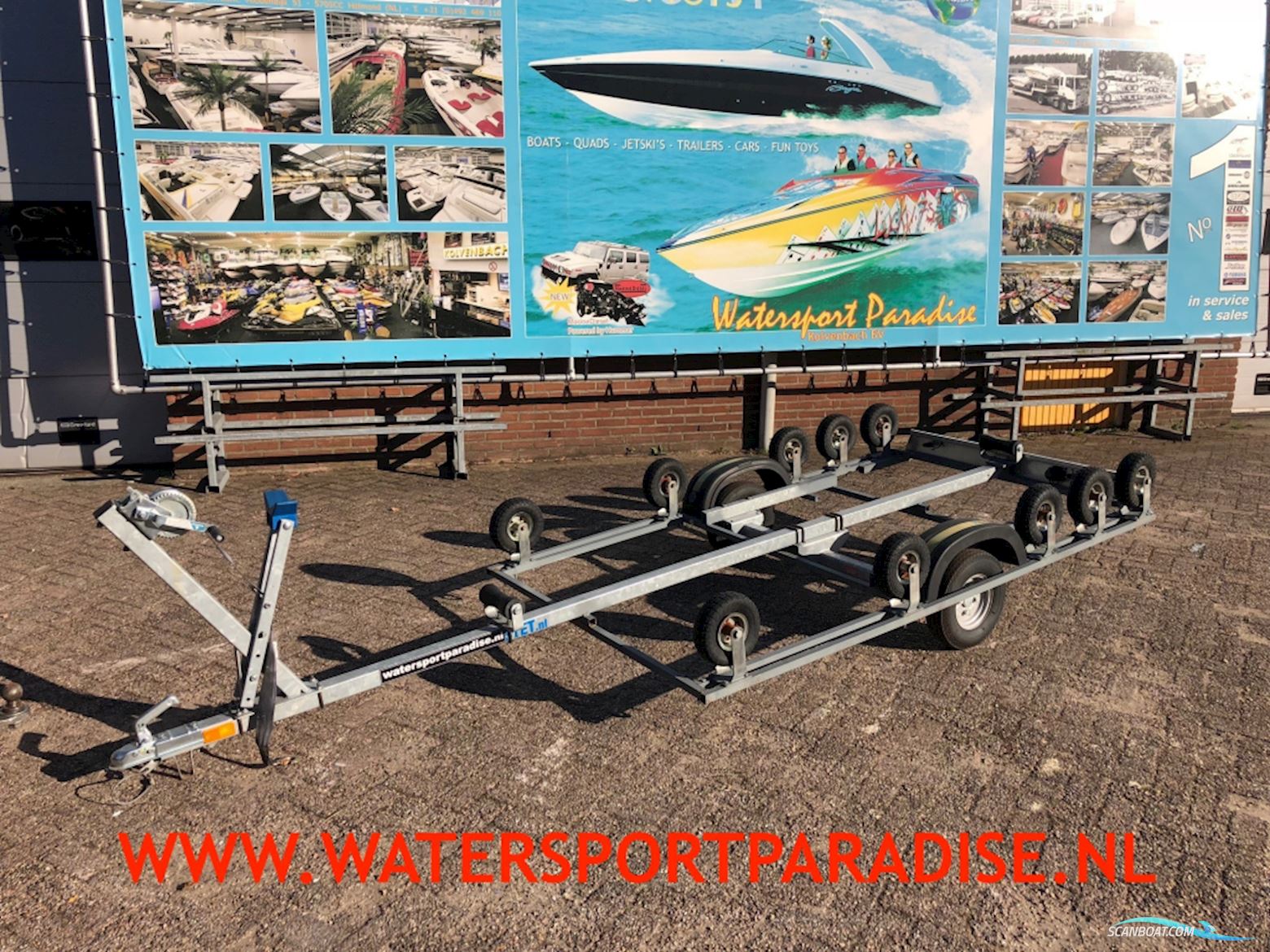 Stallingstrailer 1-asser ongeremd Boattrailer 2024, The Netherlands