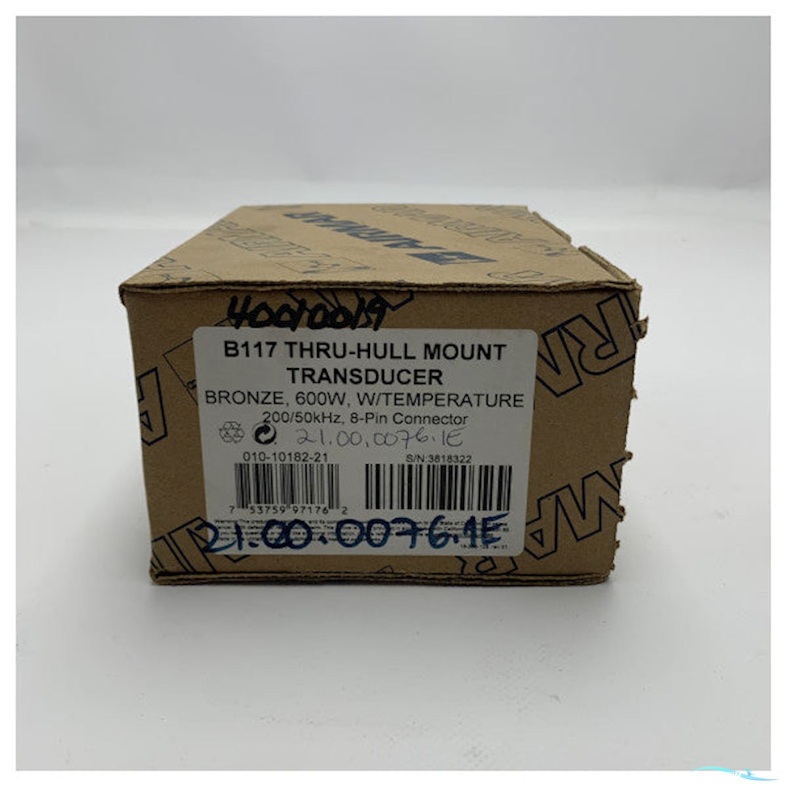 Airmar Brass 0 degree B117 tru hull transducer - 010-10182-21
