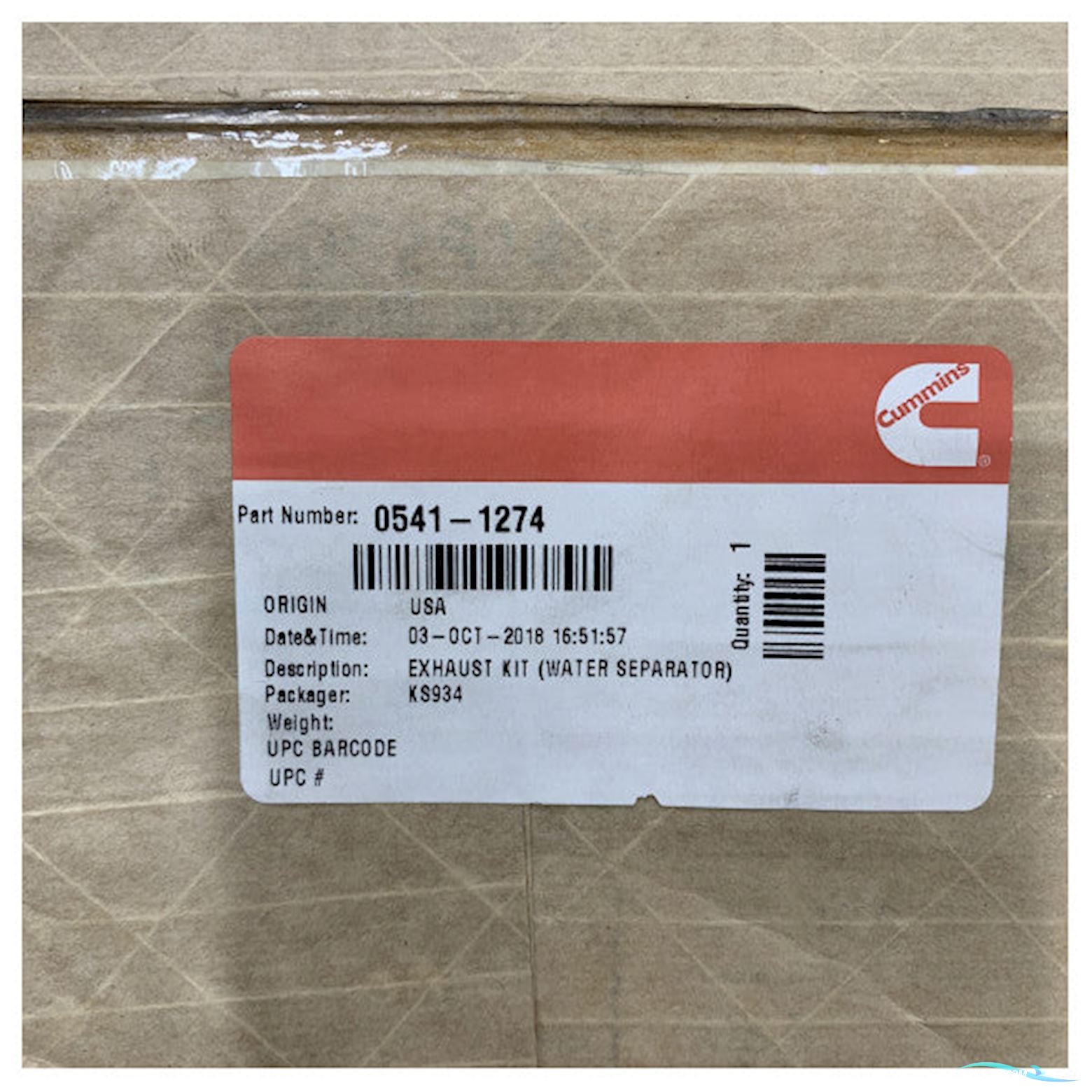 Cummins Onan 0541-1274 Exhaust Gas - Water Separator - Muffler 50 - 76 mm