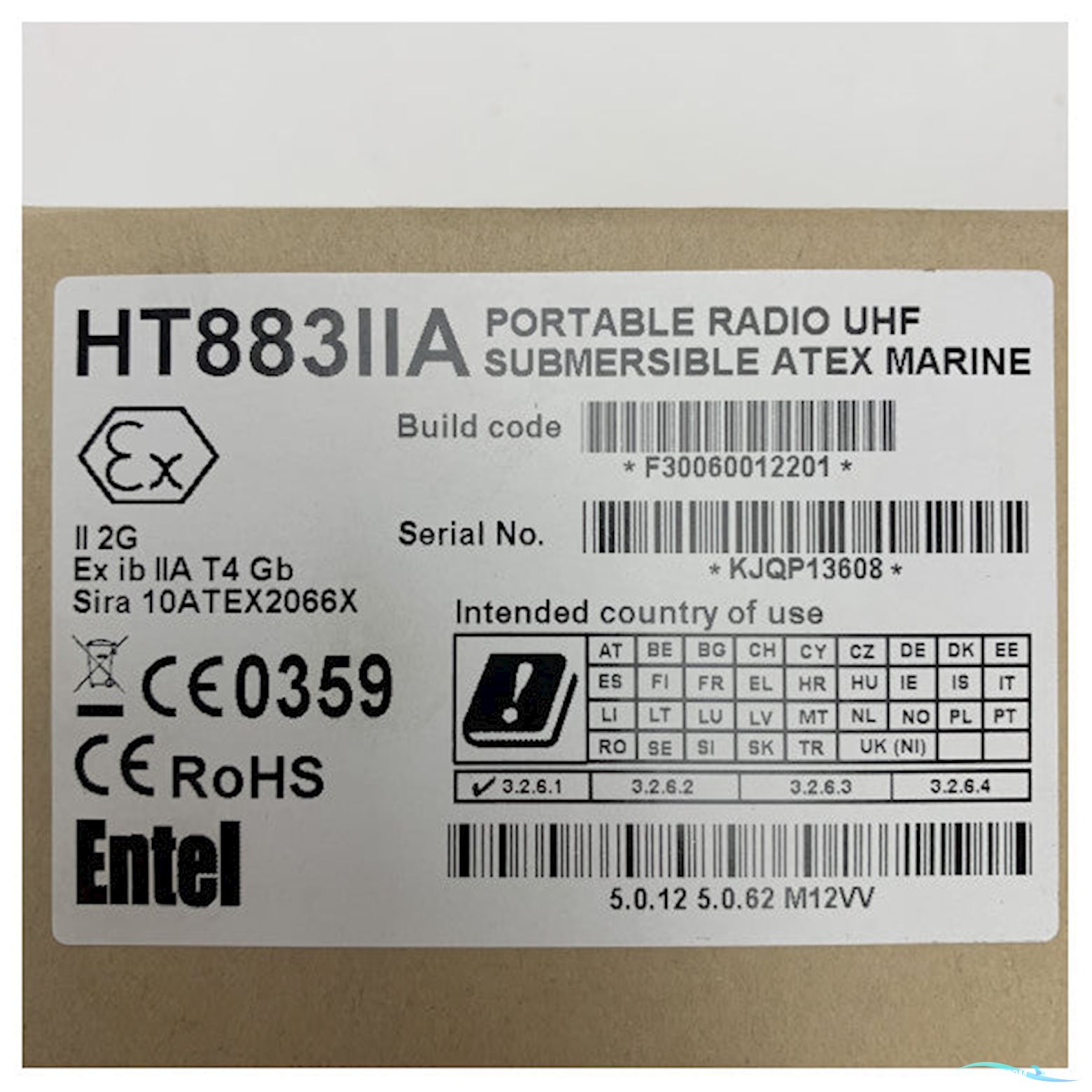 Entel HT883 Atex Uhf Marine Two-Way Radio Iia Entry Lcd
