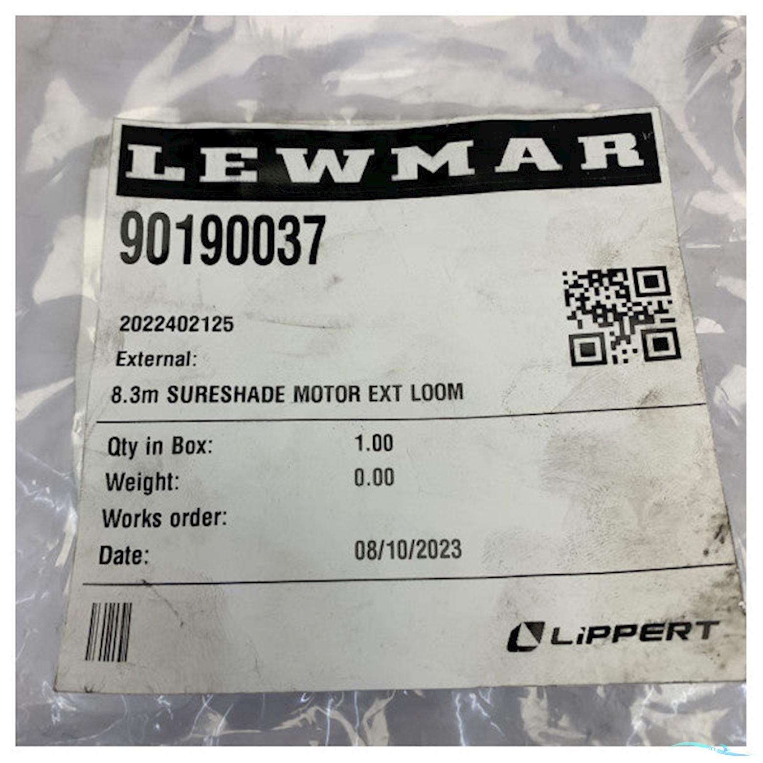 Lewmar 90190037 SureShade Motor Extension Loom 8.3M