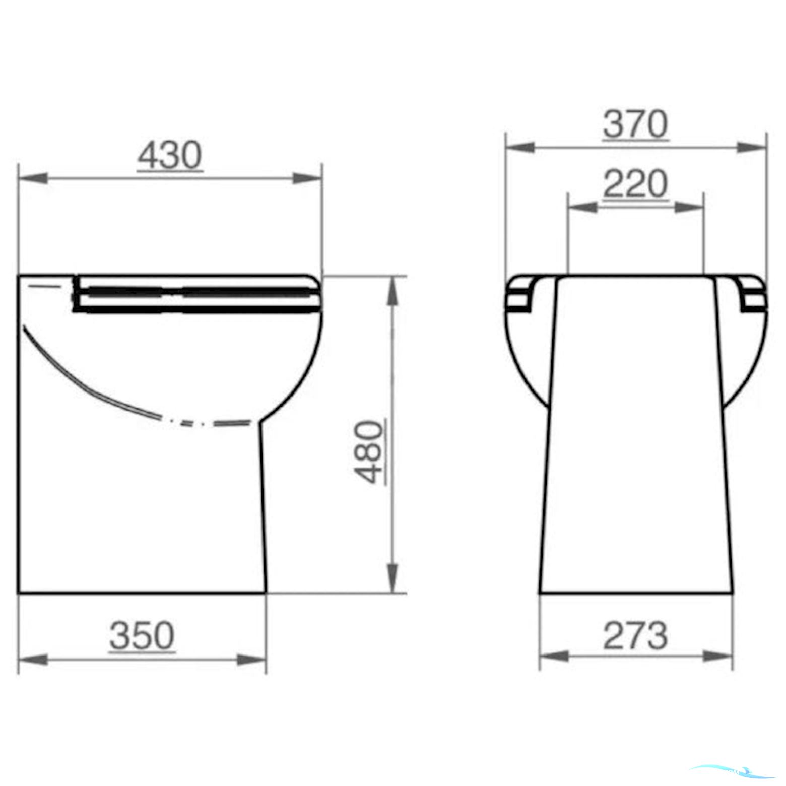 Planus Artic 430 12V Electric Marine Toilet with SoftClose