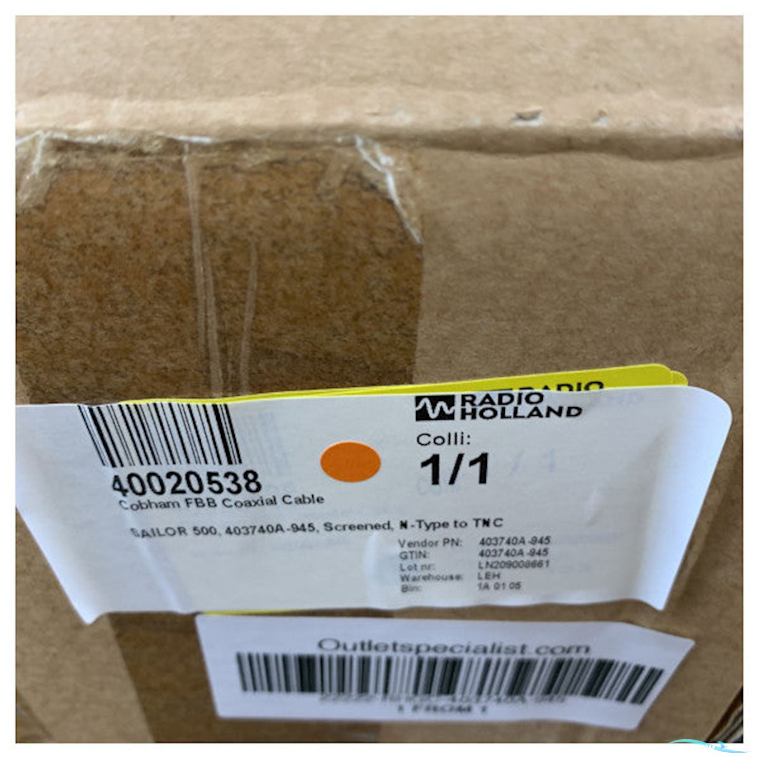 Sailor Coaxial Cable 30m with N to TNC Connectors Double Shielded - 403740A-945