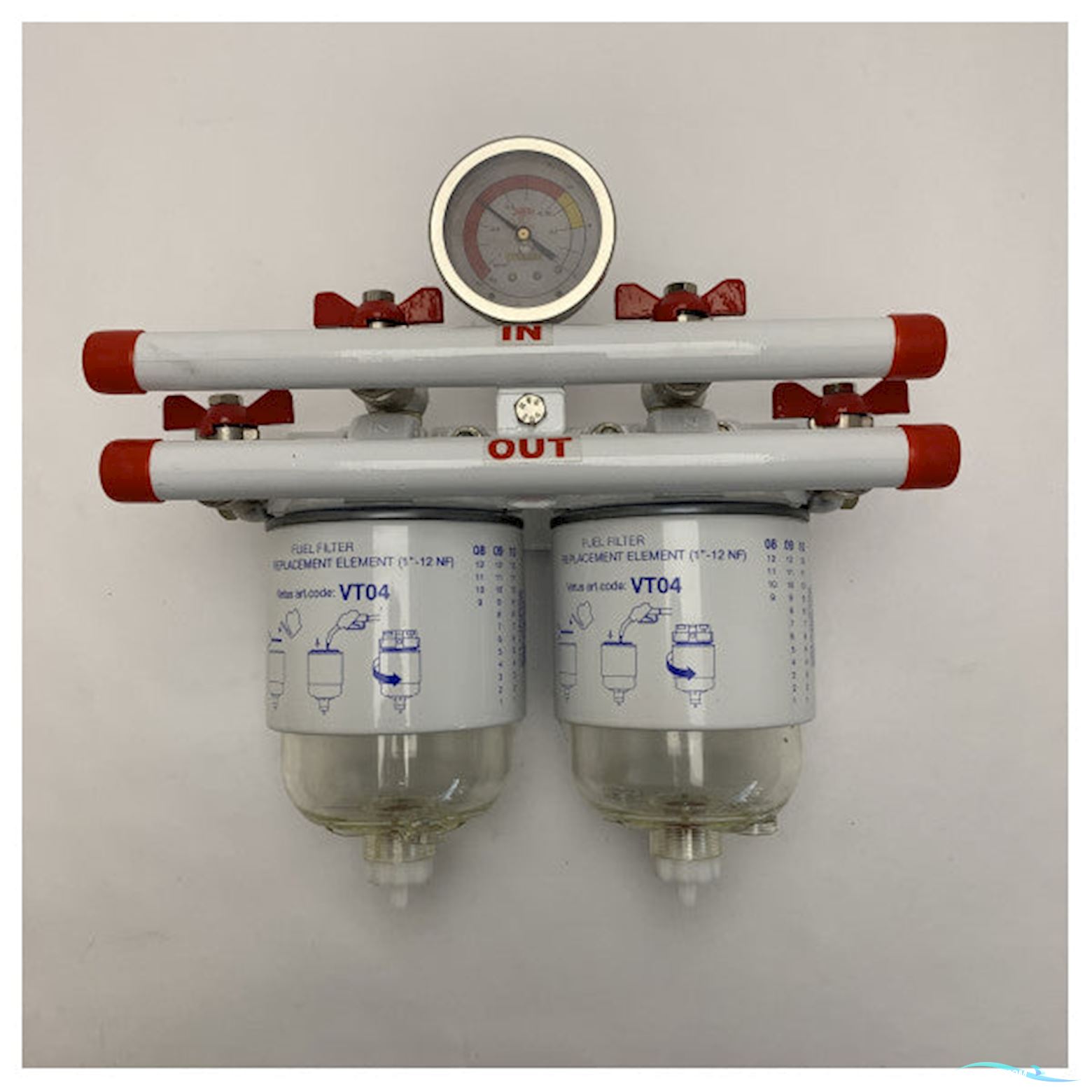 Vetus Dual Marine Fuel Filter And Water Separator 75704VT - 190L / 10 Micron