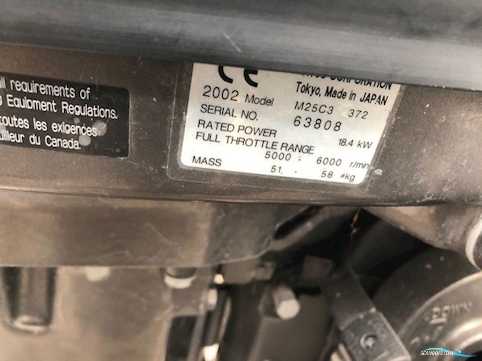 25 hk Tohatsu 2-takt håndstyret - Lang ben