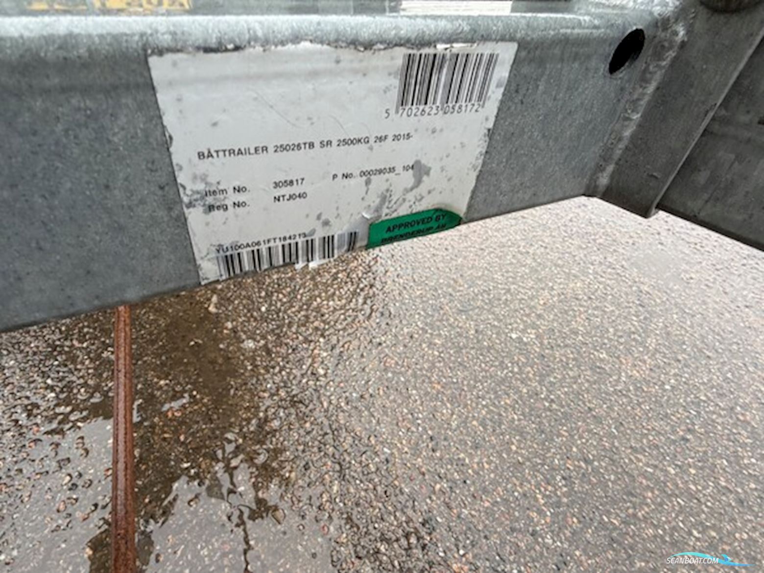 242500TB SR - 2500KG Premium Bådtrailer m/ SUPERRULLER