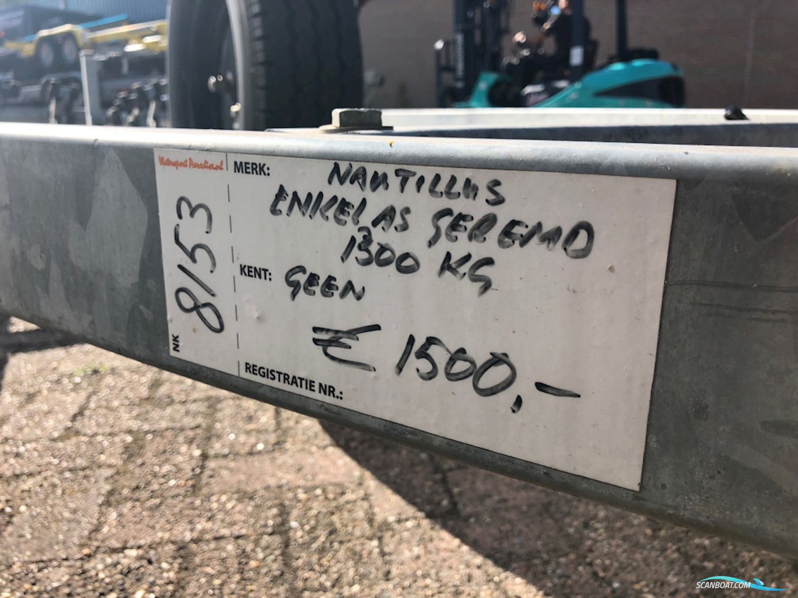 Nautilus Stallingstrailer 1-asser geremd
