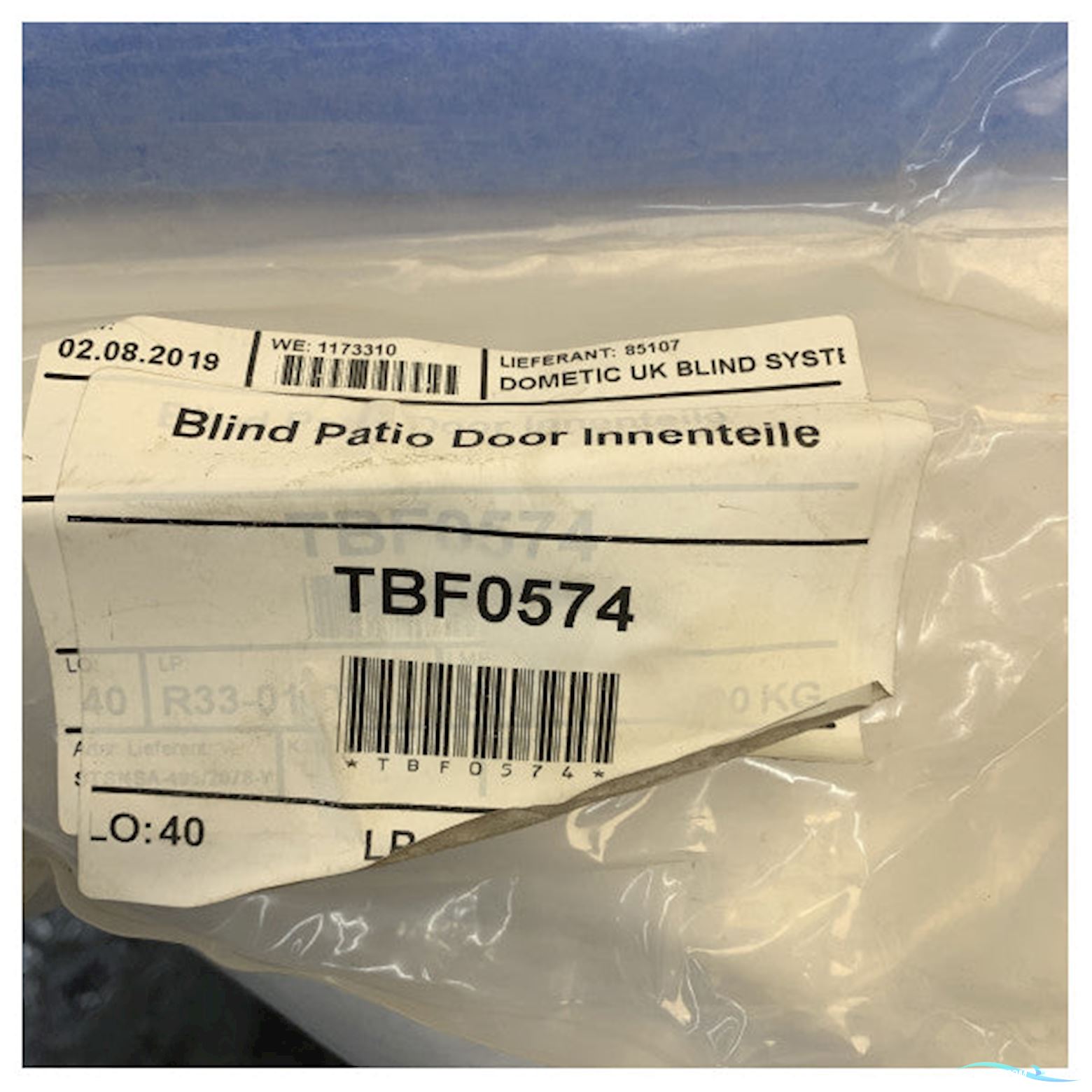 Dometic Oceanair Inner Patio Door Blackout Screen White - Stsnsa 495 x 2078 mm