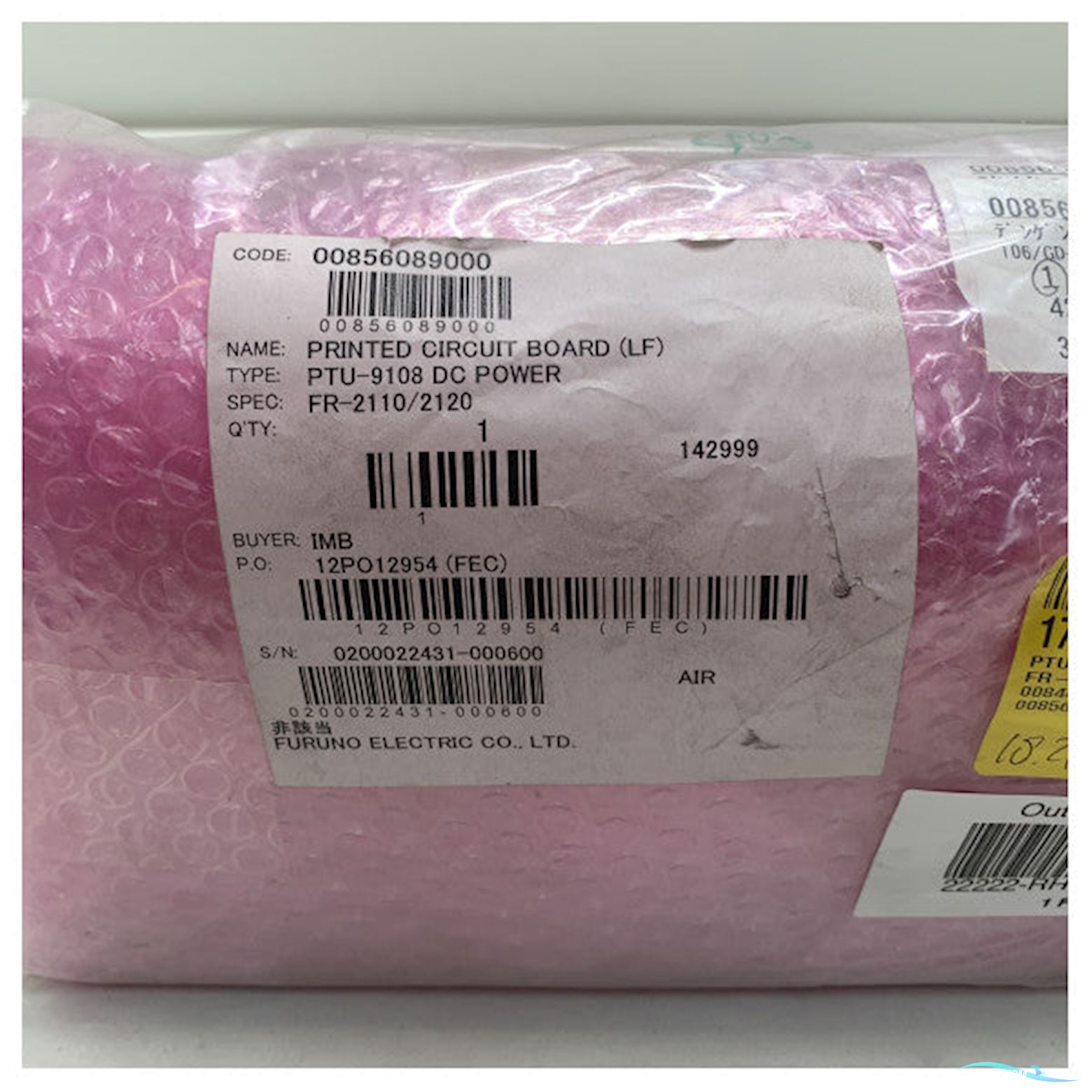 Furuno X-Band PTU9108 DC radar PCB - 008-447-830