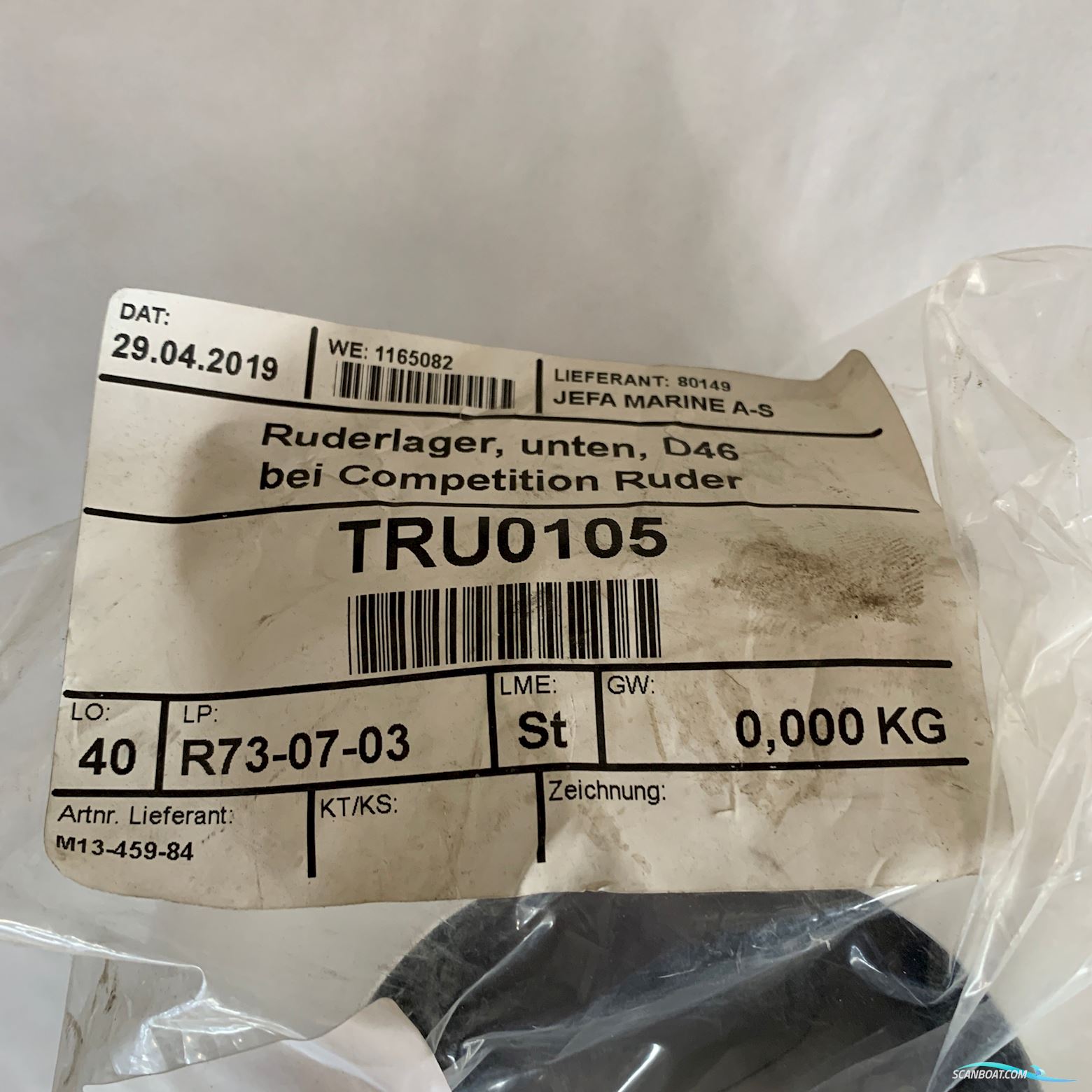 Jefa roerlager 84 mm - M13-459-84 voor Dehler 46