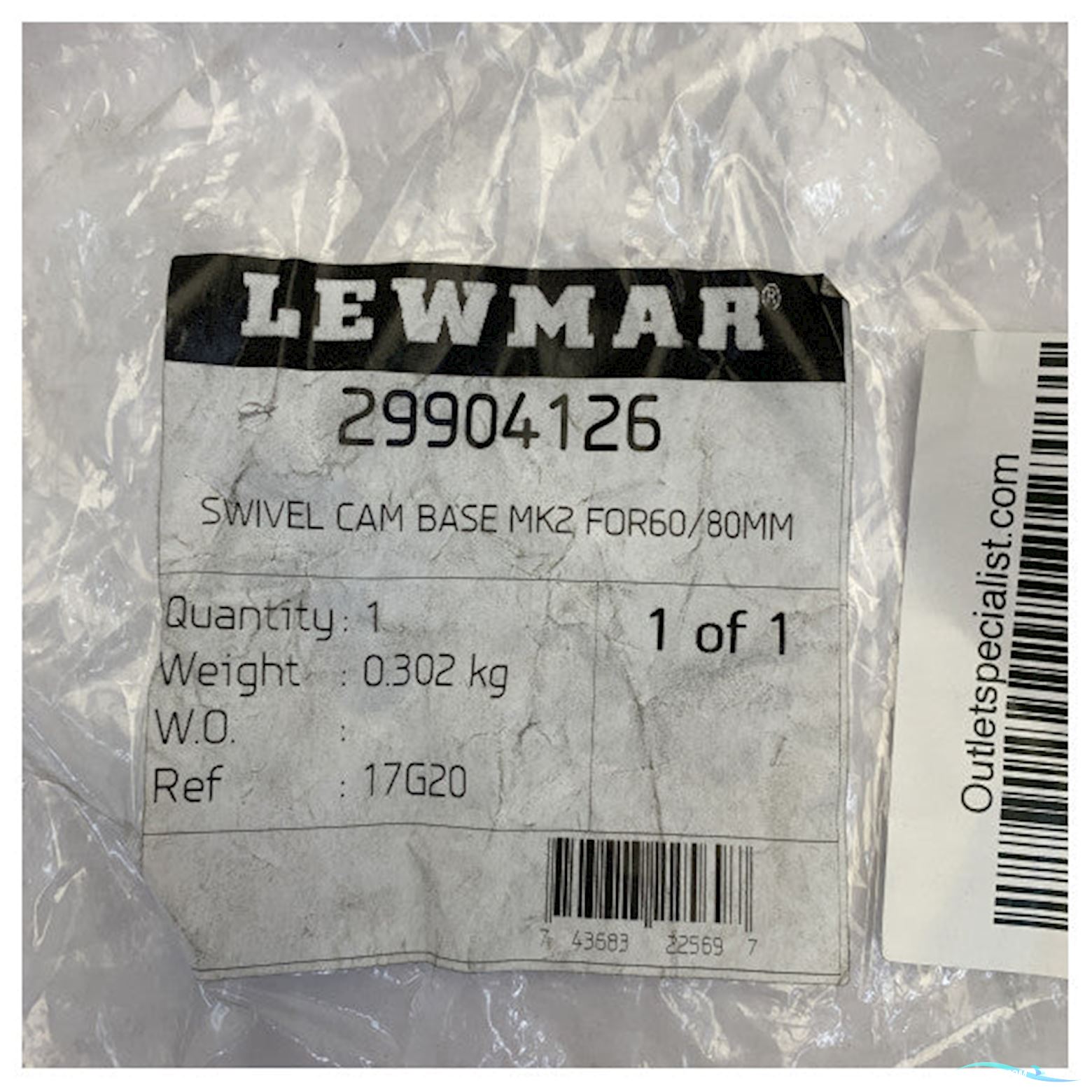 Lewmar 29904126 Swivel Cam Base MK2 For 60/80mm Blocks