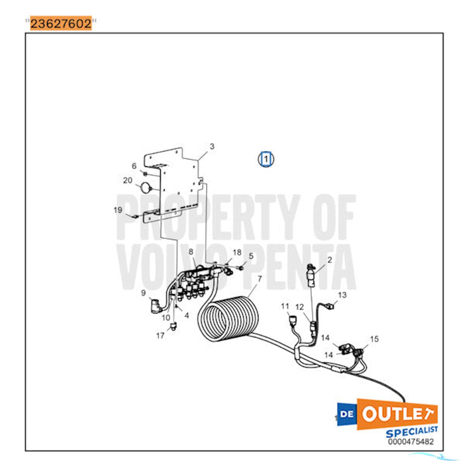 Onbekend Volvo Penta IPS EVC 2.0 cable loom black - 23627602 Bootszubehör 0, Niederlande