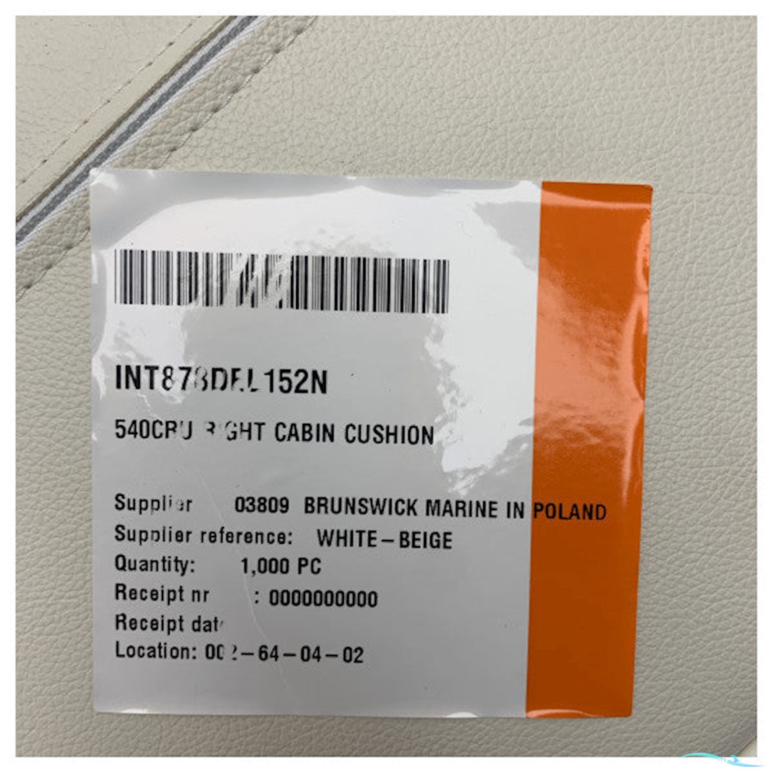 Quicksilver 540 Cruiser Right Cabin Cushion White - Beige - 878Del152N