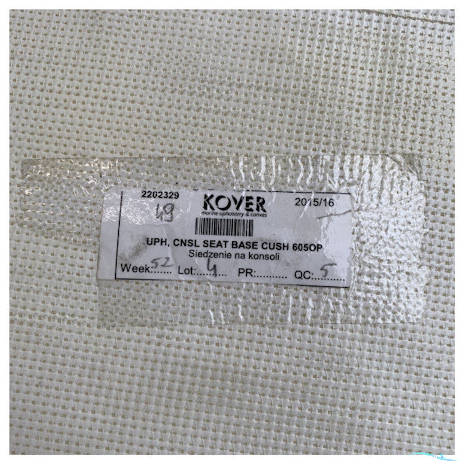 Quicksilver 605 Open Console Seat Base Cushion Grey - 2202329