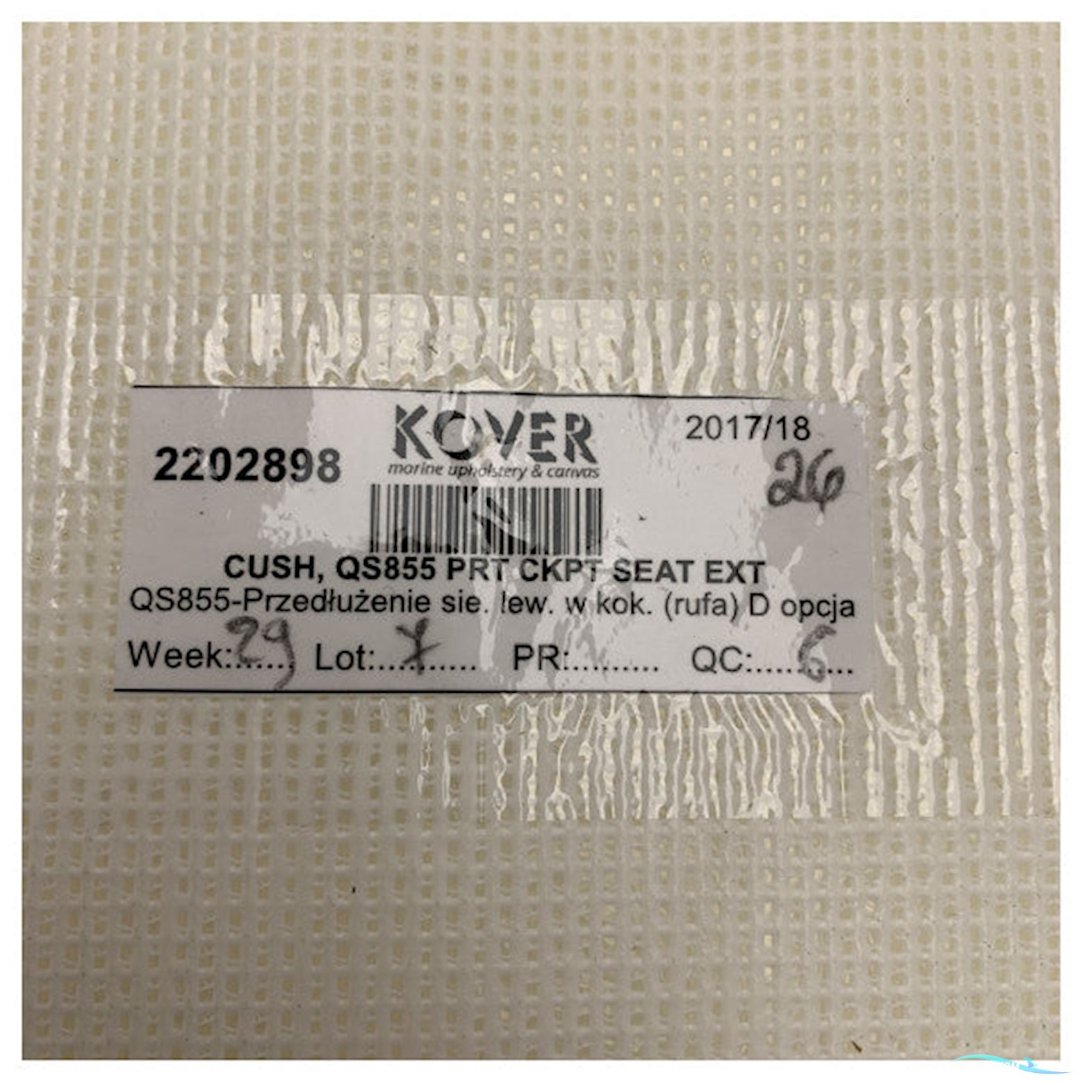 Quicksilver 855 Port Side Cockpit Seat Pilot Cushion - 2202898