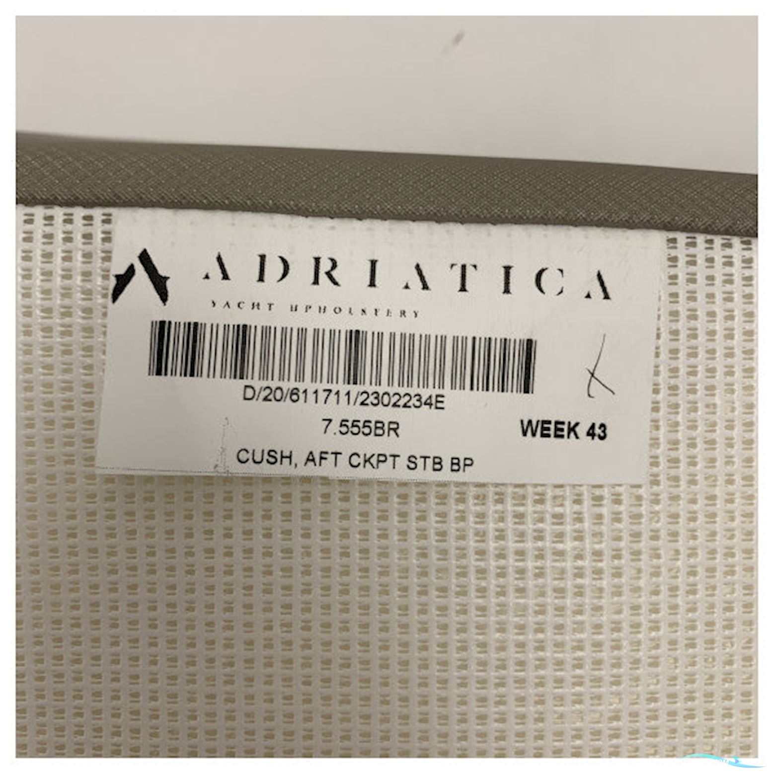 Quicksilver Active 555 Bowrider Cockpit Aft Starboard Side Seat Cushion - 2302234E