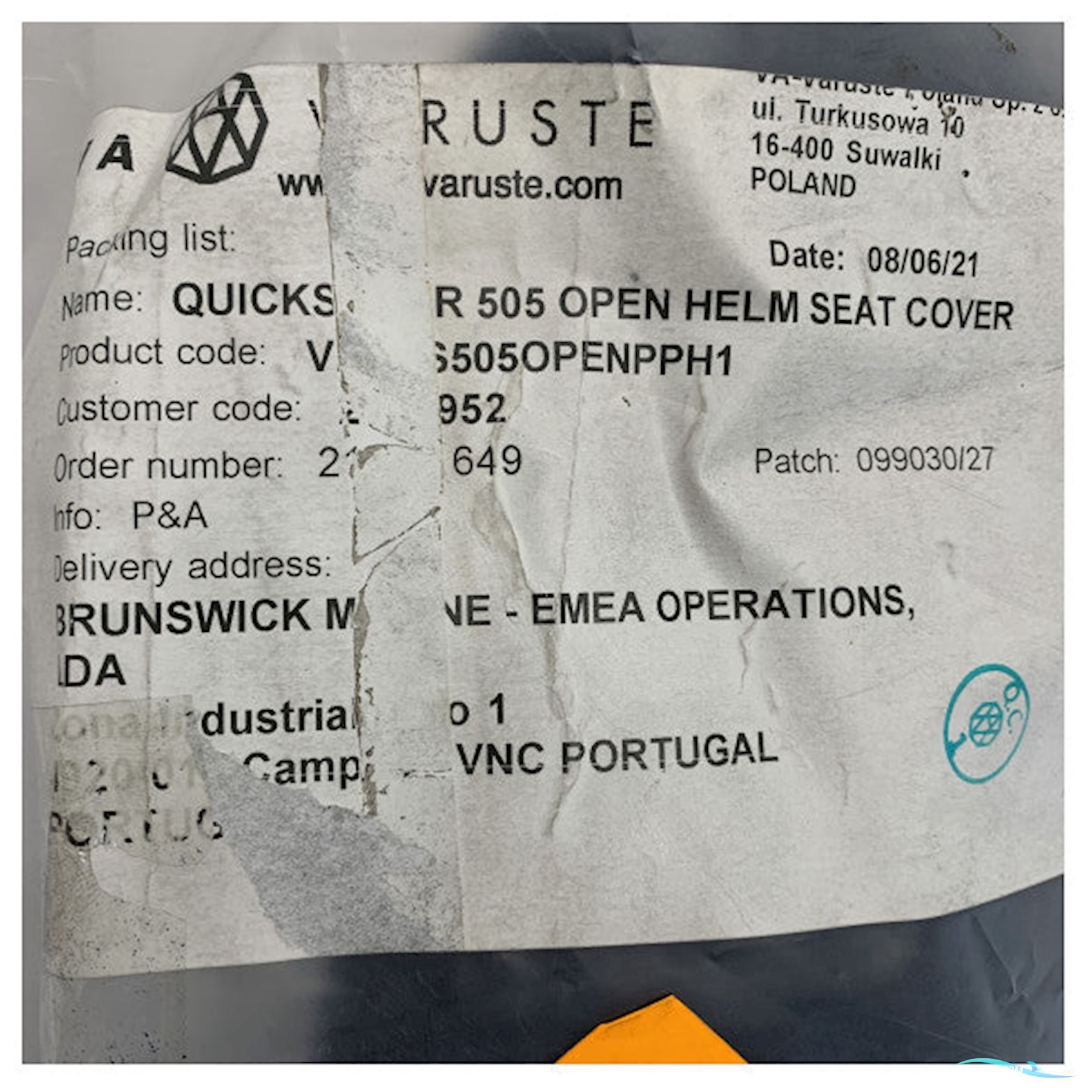 Quicksilver Waterproof Marine Helm Seat Cover For 505 Open - VK_QS505Openp