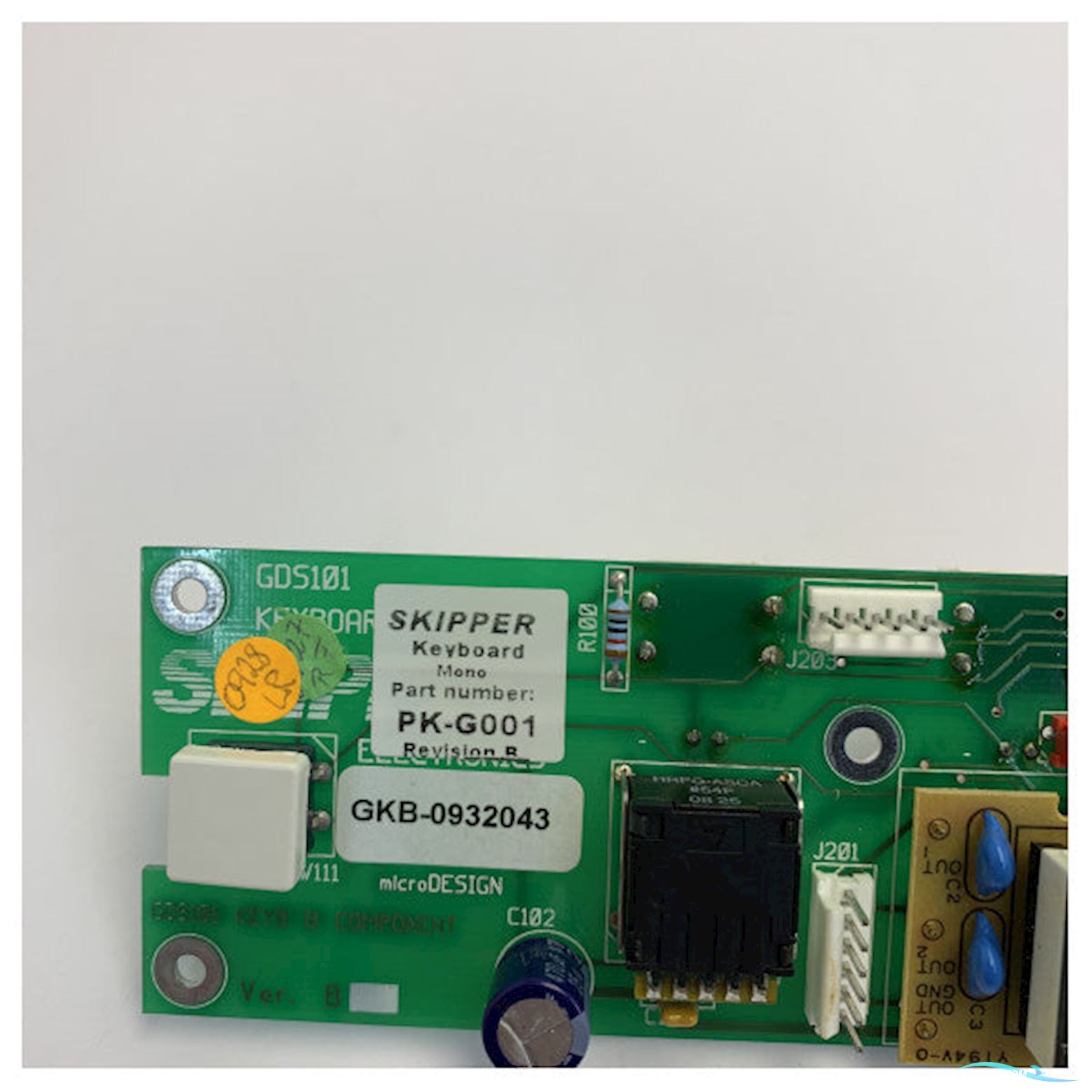 Skipper Gds101 Echo Sounder Pcb Keyboard PK-G001 Mono Ver B Marine Electronics