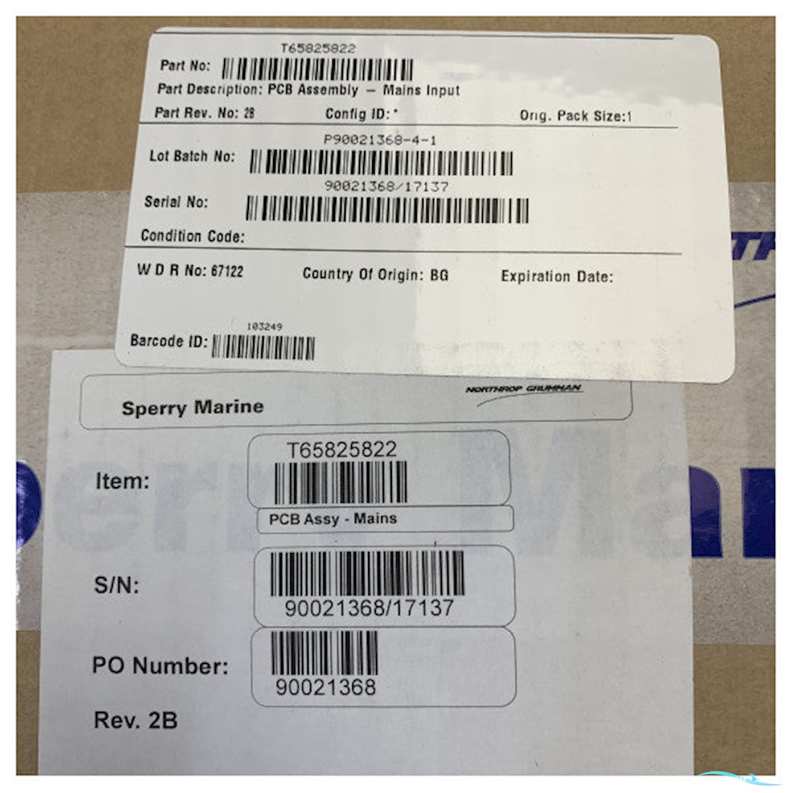 Sperry Marine T65825822-2 Main Input Filter PCB
