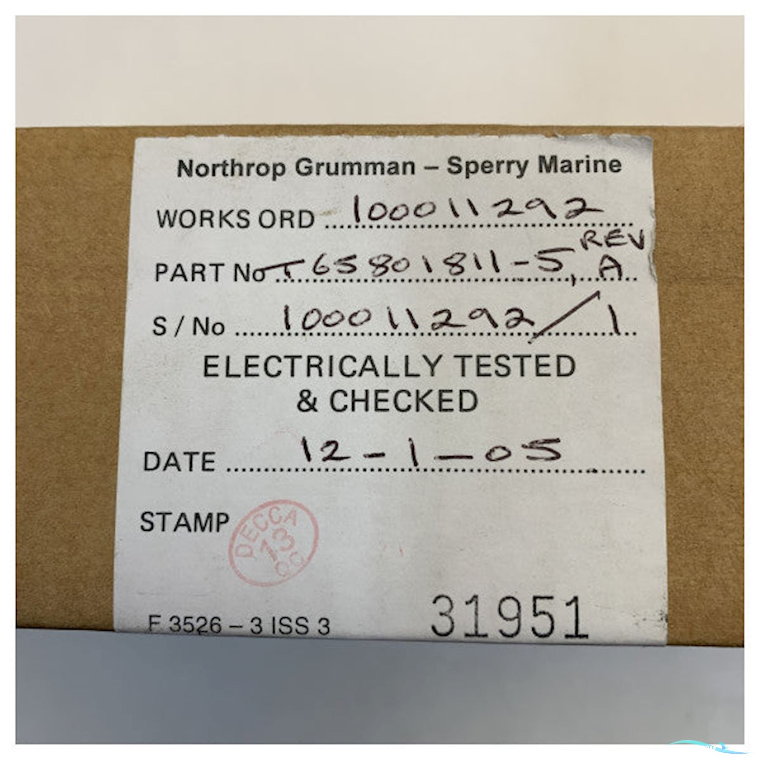 Sperry T65801811-5 X-BAND DC Motor Drive PCB Card