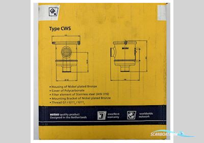 Vetus CWS13/4 Marine Sea Water Cooling Filter 1 3/4 inch Bootszubehör 2026, Niederlande