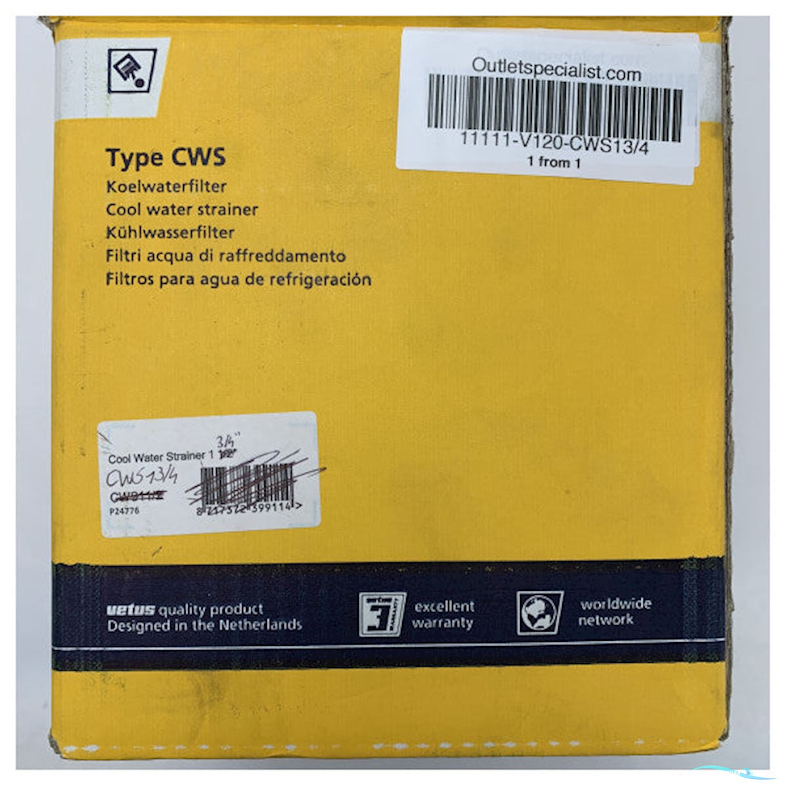 Vetus Cws13/4 Marine Sea Water Cooling Filter 1 3/4 Inch