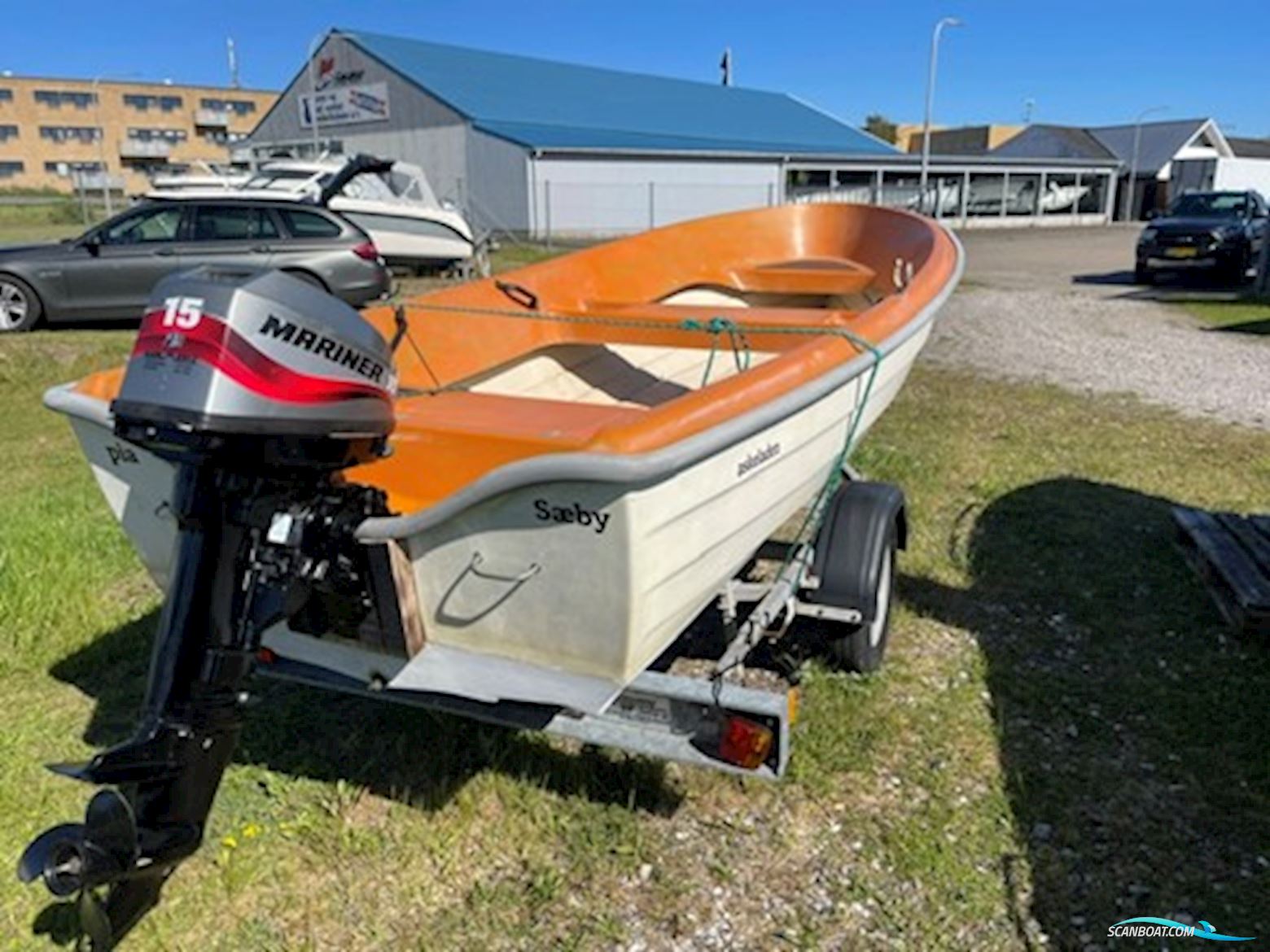 Askeladden Jolle Med Mariner 15 hk Samt Trailer Dinghy 2025, Denmark