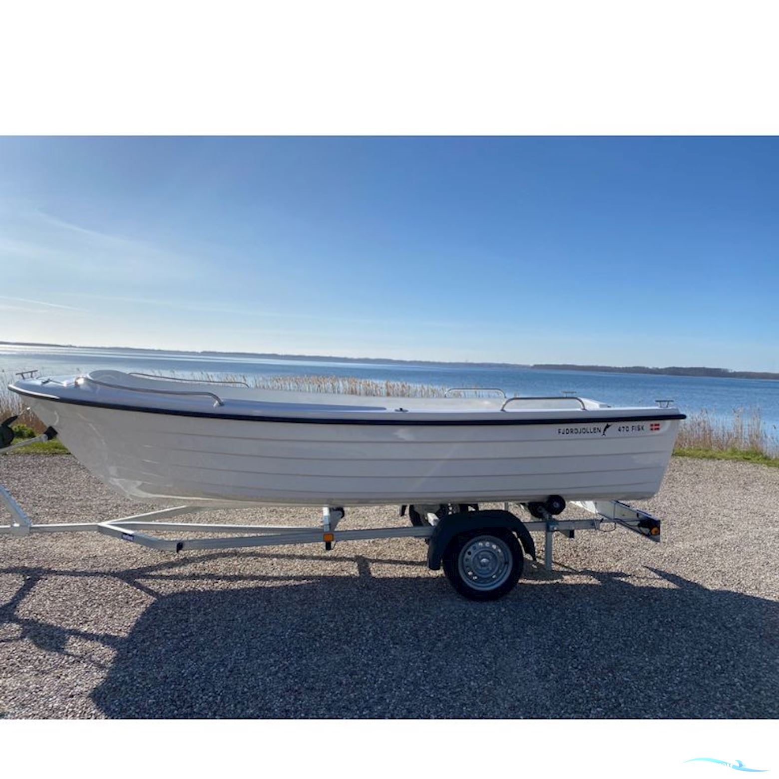 Fjordjollen 470 Fisk - Jolle Med F15 Cmhl Påhængsmotor Dinghy 2024, Denemarken