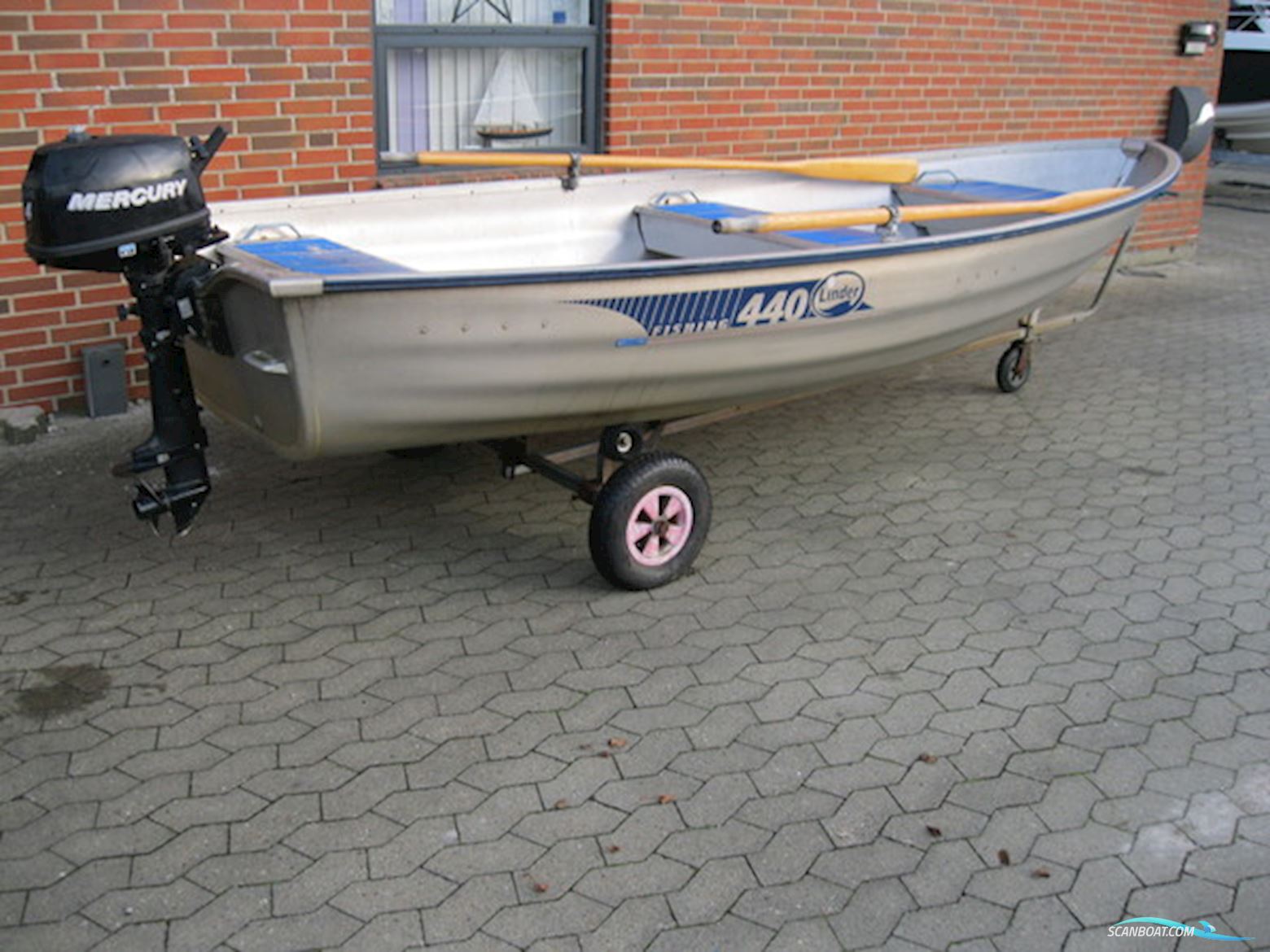 Linder 440 Fishing m/Mercury F4 hk 4-takt og ophalervogn