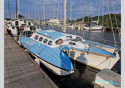 Triune 30 Classic Trimaran Flerskrogsbåd 1966, med Yamaha FT8Del motor, Holland