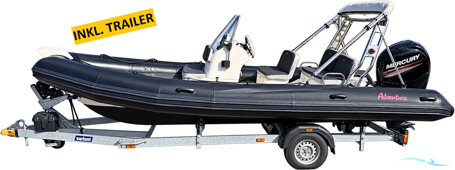 Adventure V-650 inkl. trailer Gummibåd / Rib 2014, med Mercury 4 stroke motor, Danmark