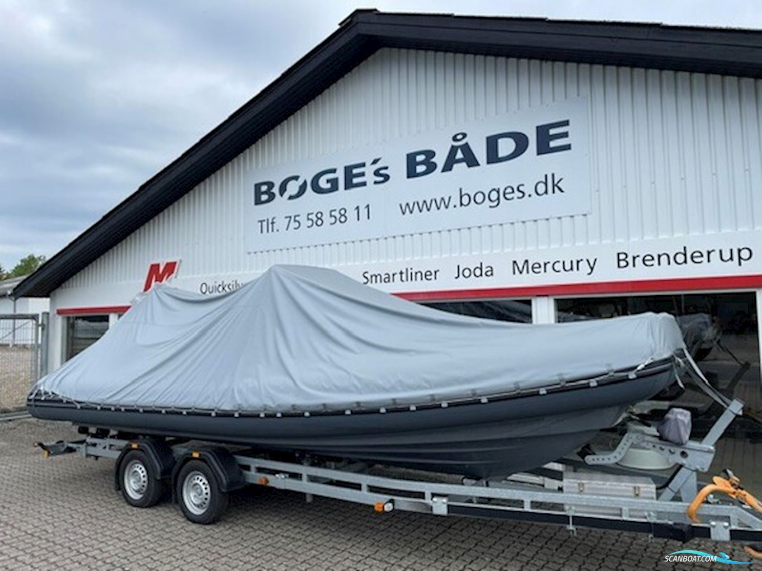 Brig Eagle 6,7 Rib Med F225 hk Mercury-Efi 4 Takt DS XL V6 3,4L og 2.000 kg Brenderup Bådtrailer.