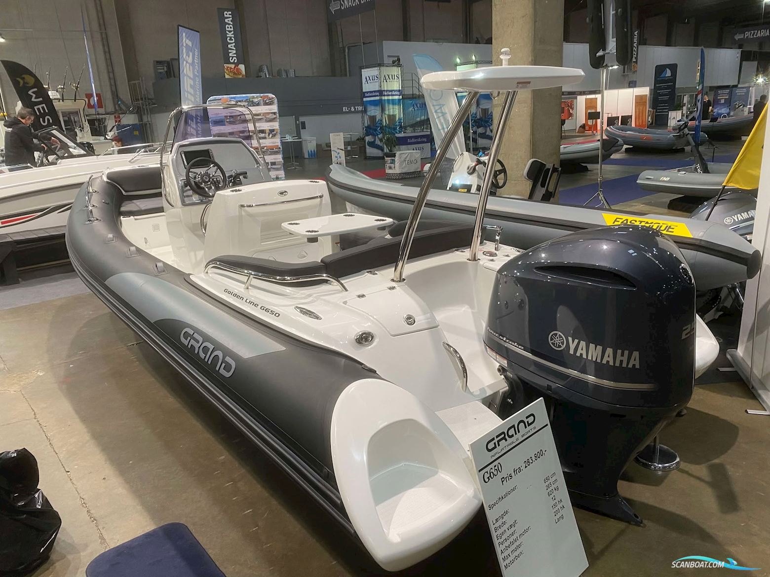 Grand G650 med DEMOMOTOR Yamaha F130 til OMGÅENDE LEVERING