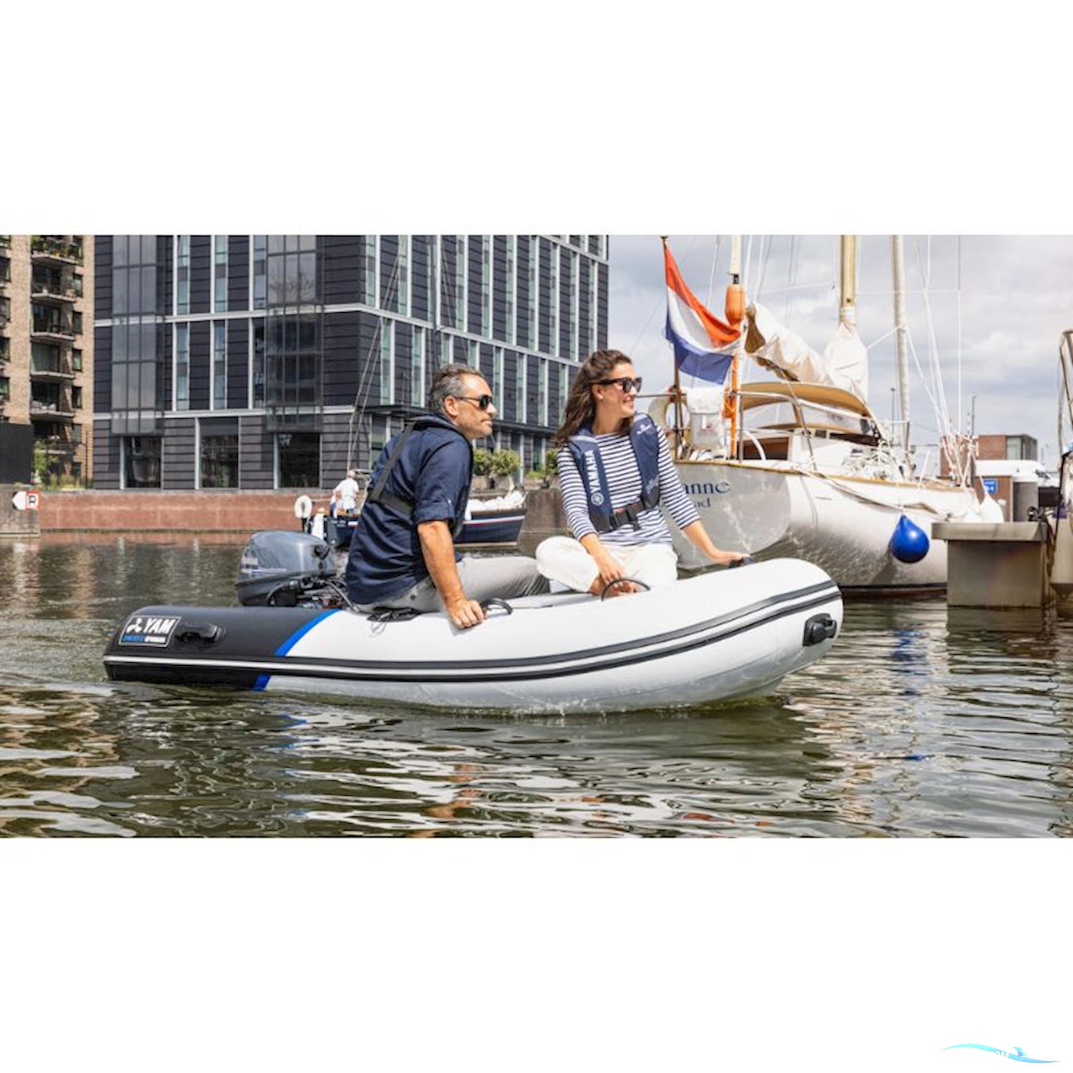 Yamaha Yam 270 Taf Gummibåd Med Rorpind og F2.5Bmhs Påhængsmotor