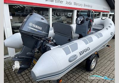 Brig Falcon Rider F500L Med 60 hk Yamaha-Efi 4 Takt og 1000 kg Brenderup Bådtrailer Gummibåt / Rib 2022, med Yamaha motor, Danmark