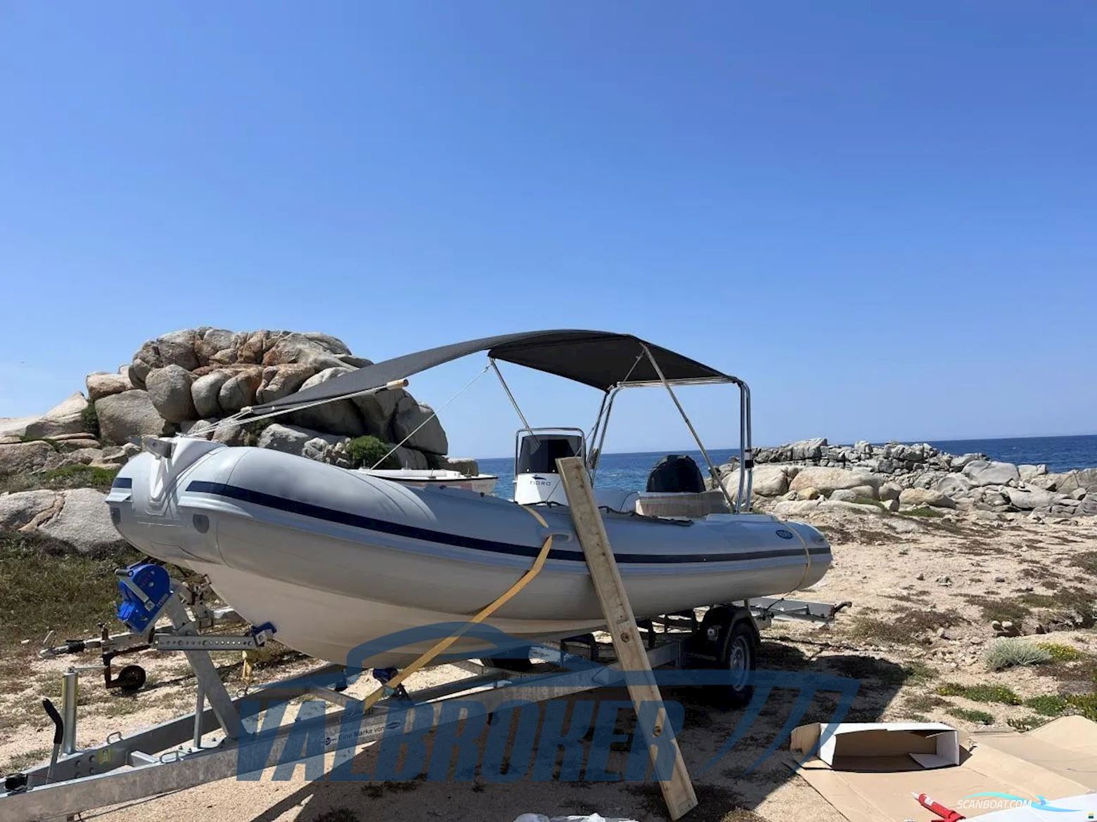 Italboats Predator 590 Gummibåt / Rib 2000, med Mercury 4 Tempi 125 L Optimax motor, Tyskland