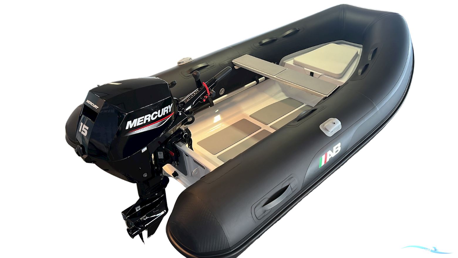 Lammina 9.5 AL - Black Carbon Hypalon 15 Hk Mercury Gummibåt / Rib 2023, med Mercury motor, Danmark