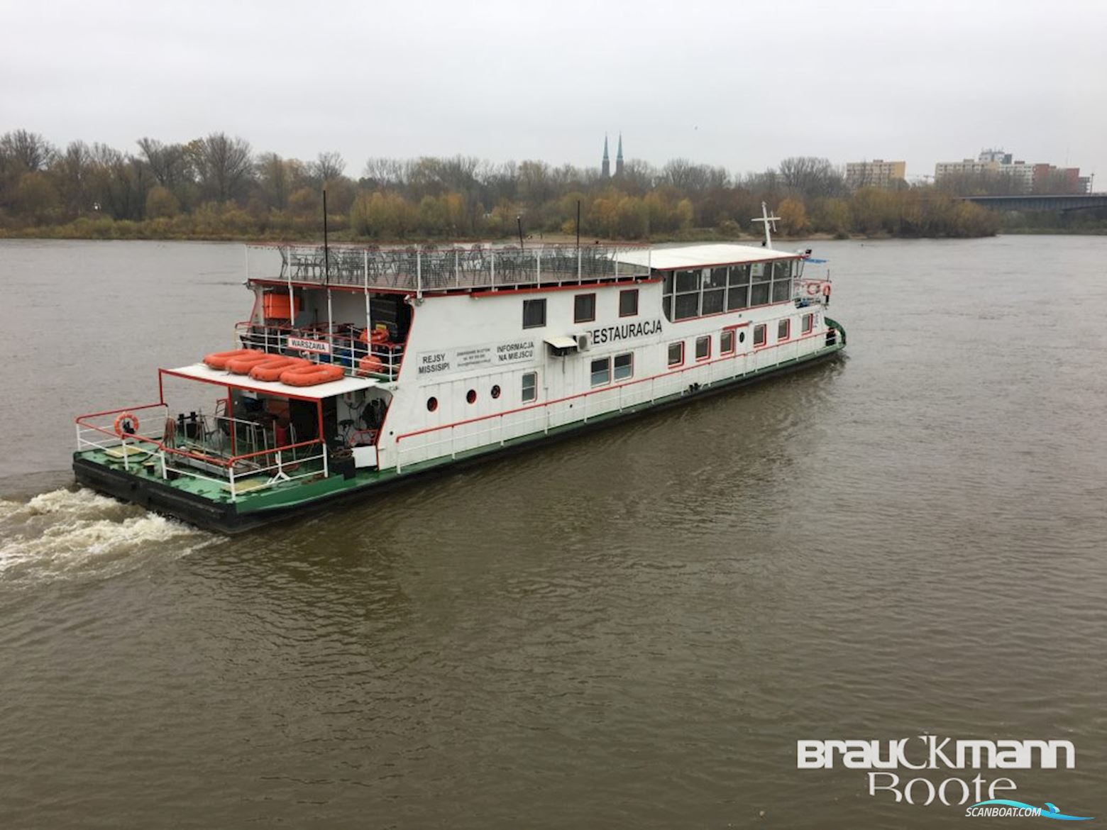 Hersteller unbekannt Passenger Mississippi Hausboot / Flussboot 1984, mit Iveco motor, Polen