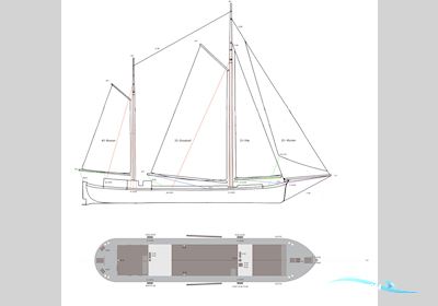 klipperaak 30.43, 26 nachtgasten Hausboot / Flussboot 1908, mit DAF<br />615 motor, Niederlande