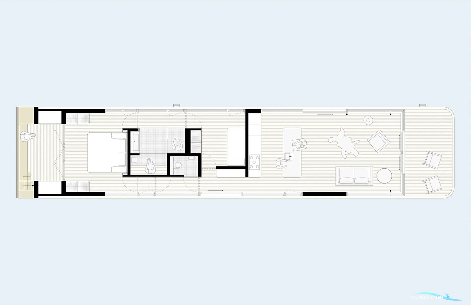 Waterloft "Ohana" - Eksklusiv sejlende husbåd / Wohnschiff (2022)
